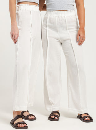 Quinn Seam Front Pants in Off White