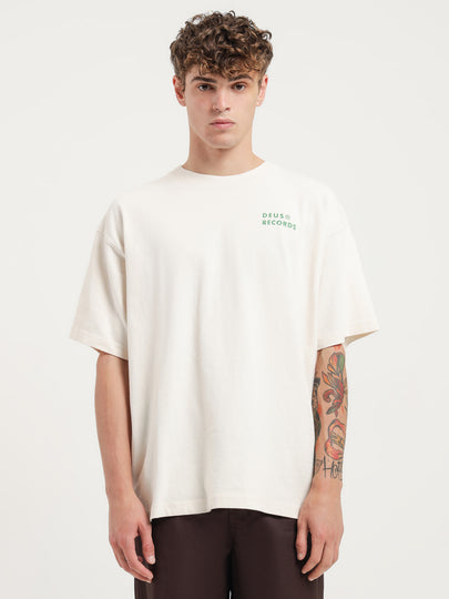 Records Basic T-Shirt in Off White