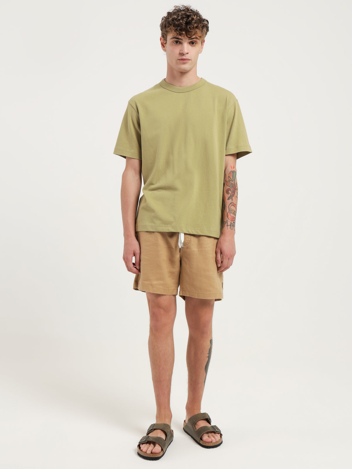 Article One Nero Linen Shorts | Camel