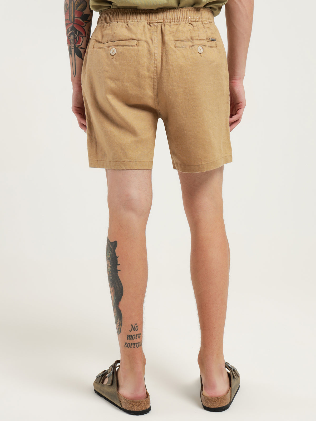 Article One Nero Linen Shorts | Camel