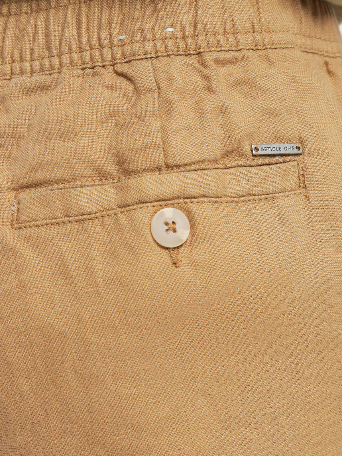 Article One Nero Linen Shorts | Camel