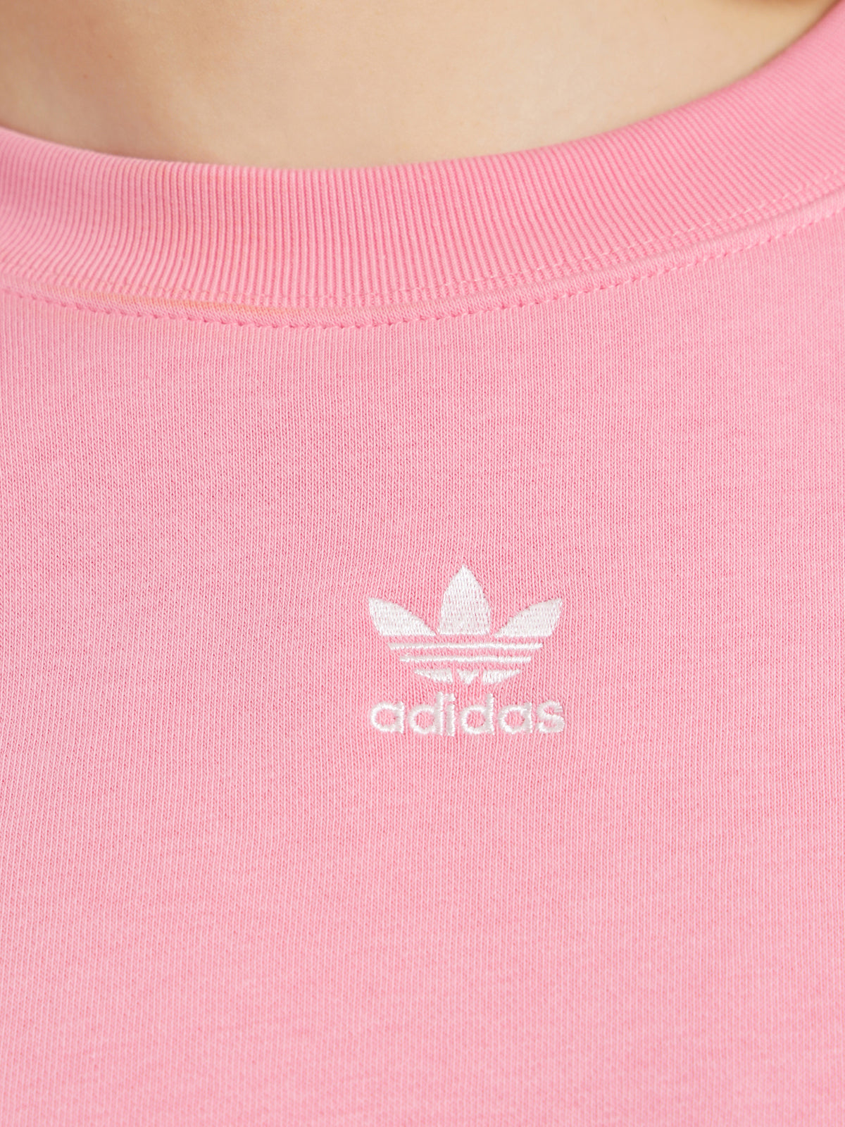 Adicolor Essentials Fleece Sweatshirt in Bliss Pink