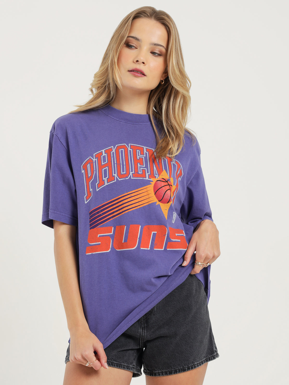 Team Up Suns T-Shirt in Faded Purple