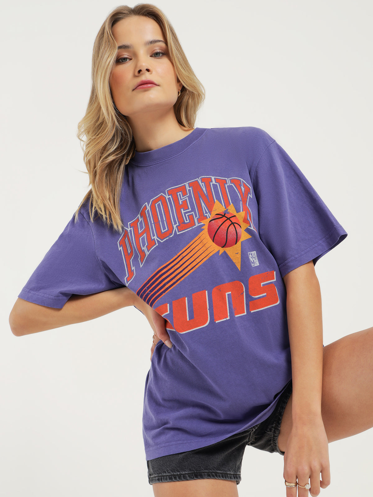 Team Up Suns T-Shirt in Faded Purple