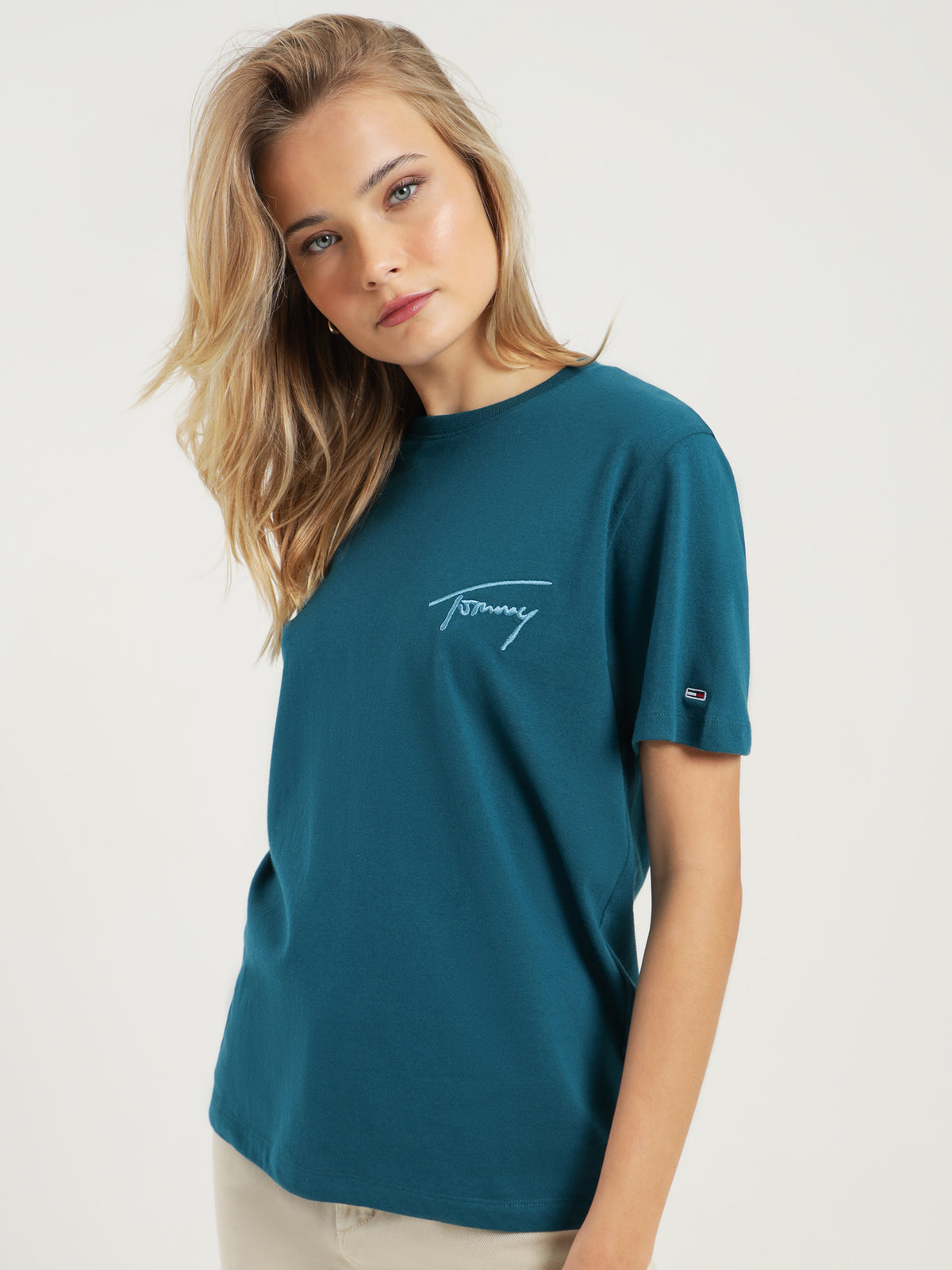 Tommy Relaxed T-Shirt in Petrol