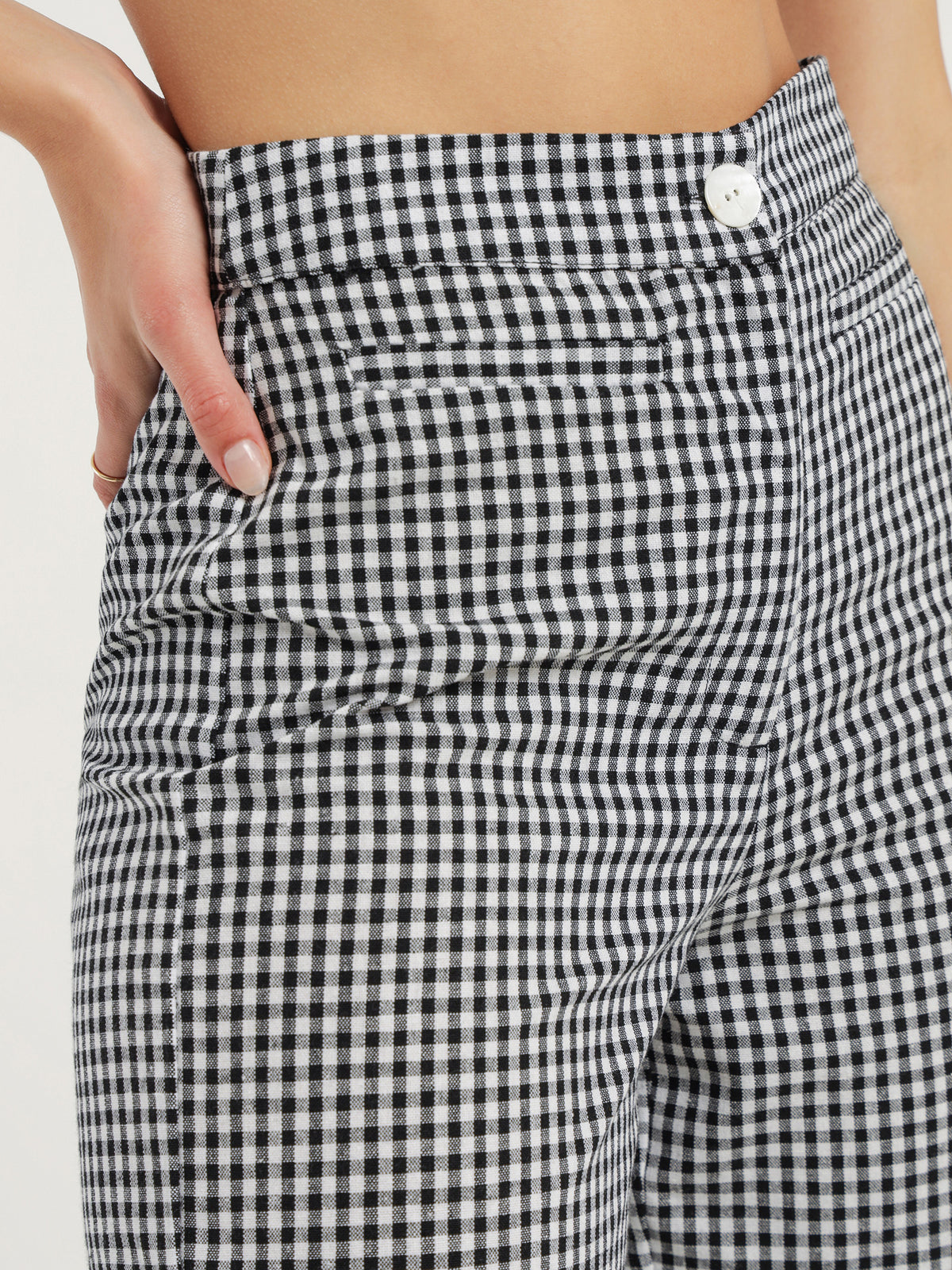 Tully Pants in Black Gingham