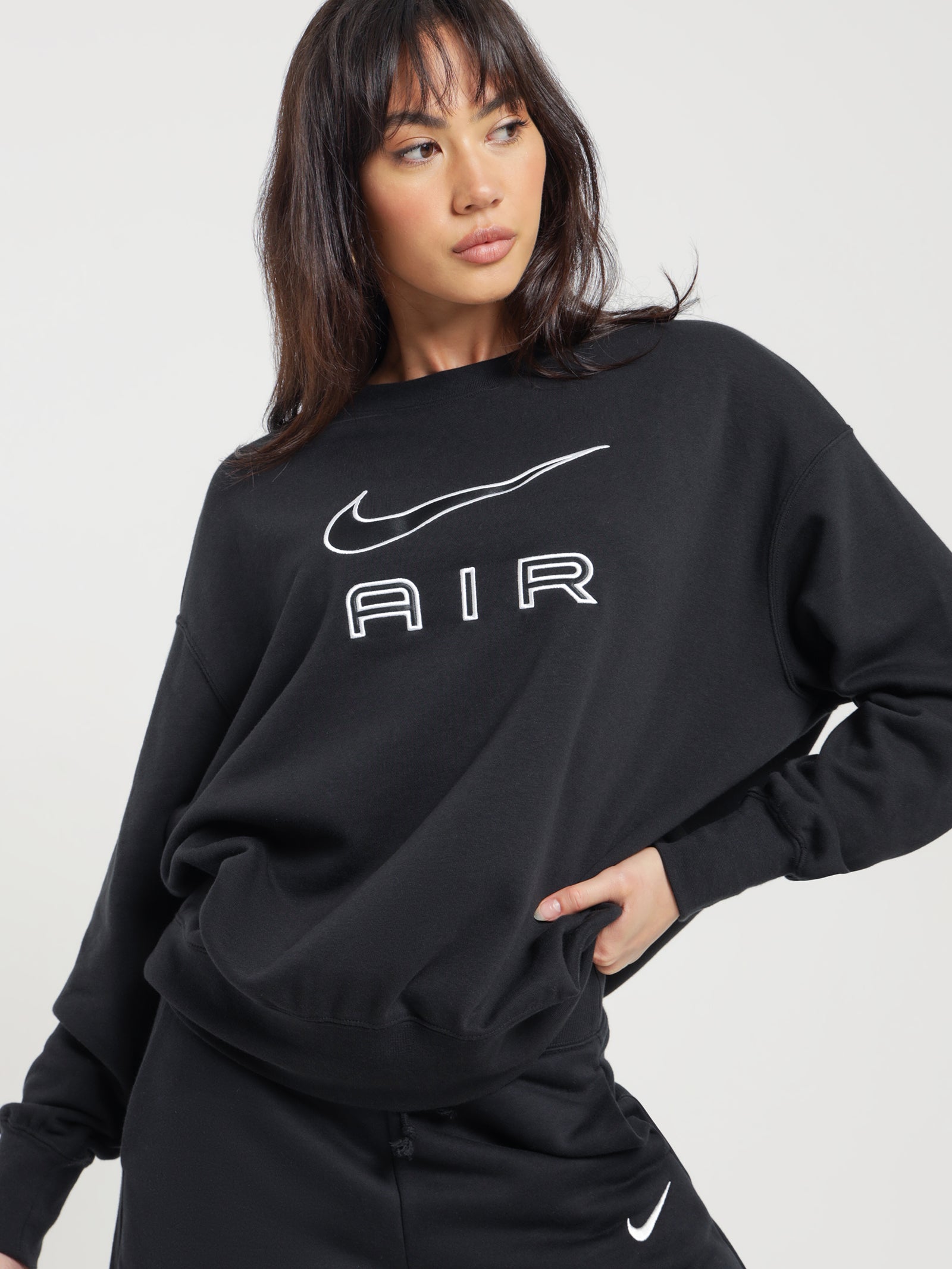 Nike Dri Fit Nike Air Crew Sweat Oversized Fleece Nike Womens
