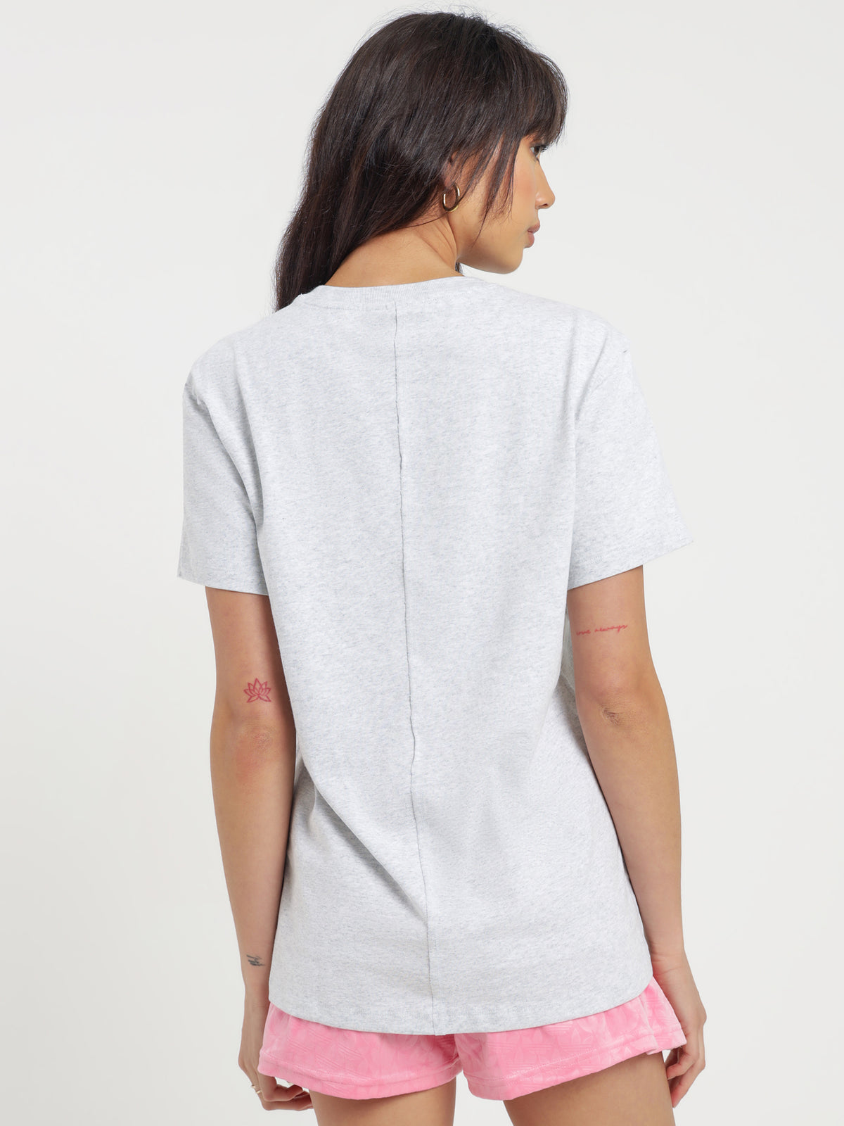 Loose Loungewear T-Shirt in Light Grey Heather