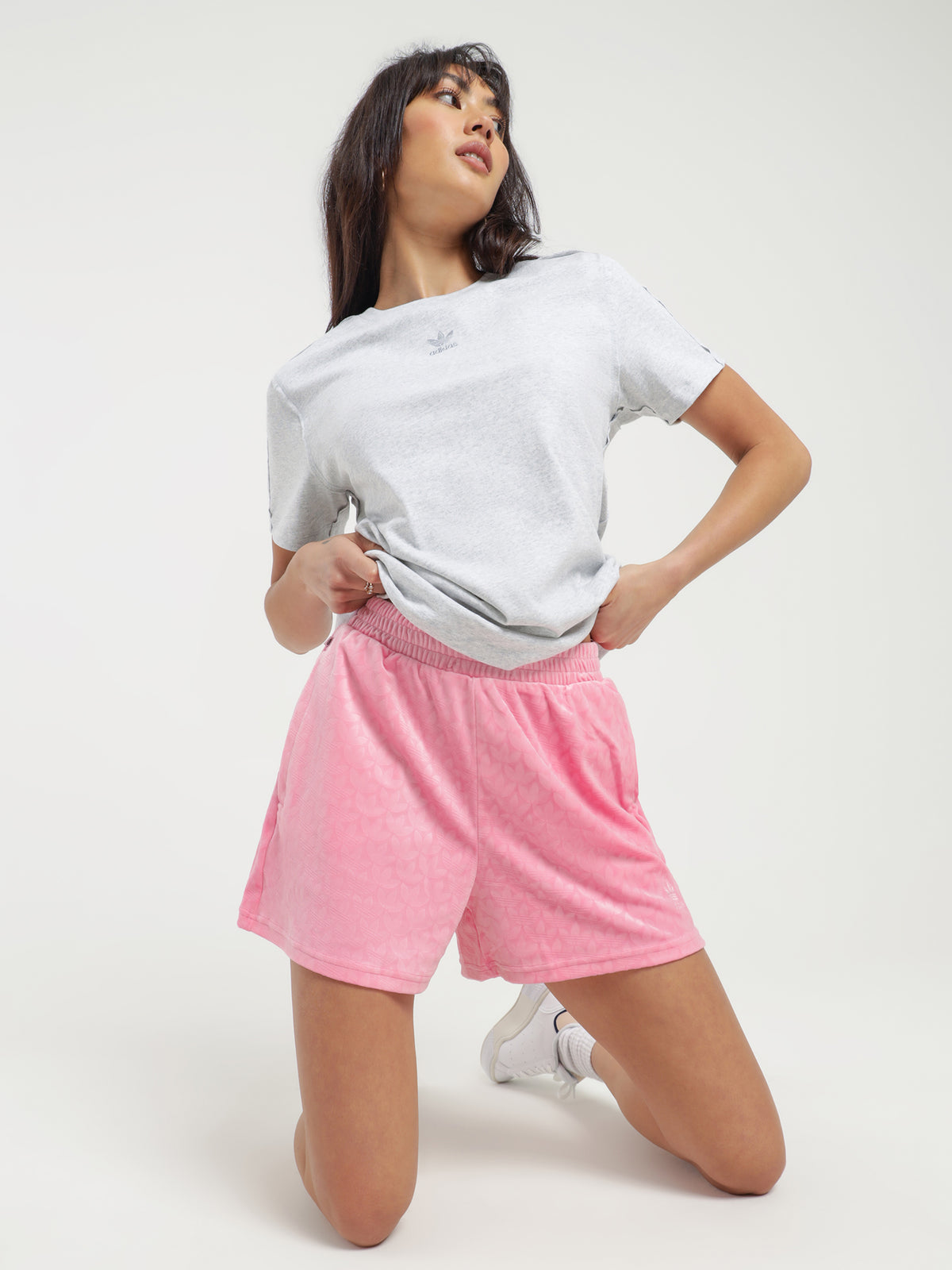 Velvet Shorts in Bliss Pink