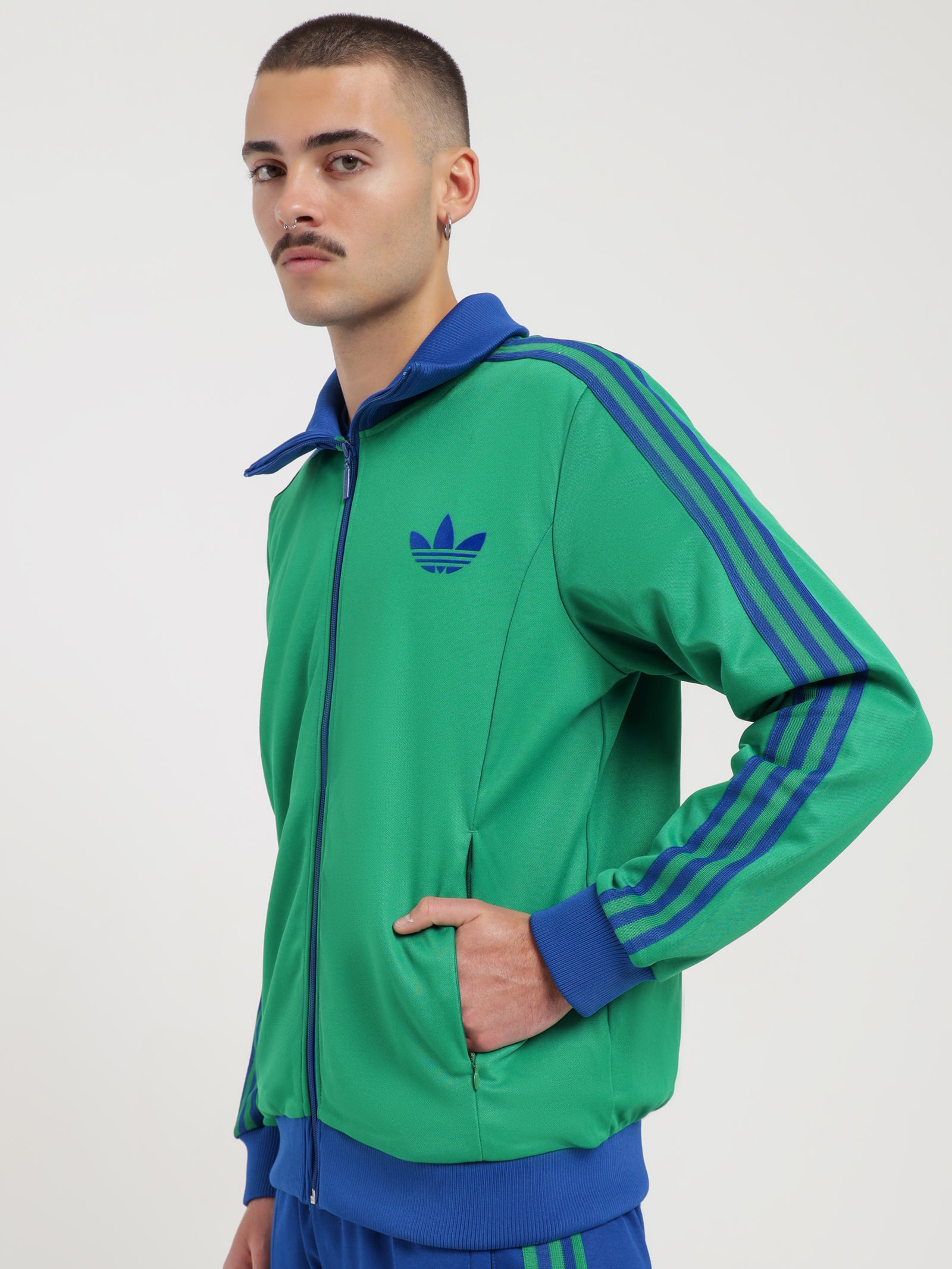 ADICOLOR 70s Heritage Now Striped Track Top in Green