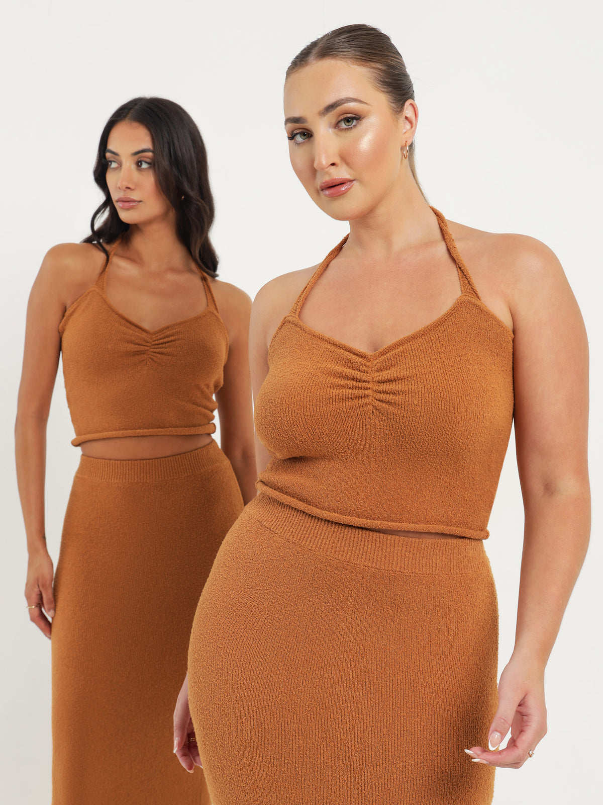 Mimi Halter Top in Toffee
