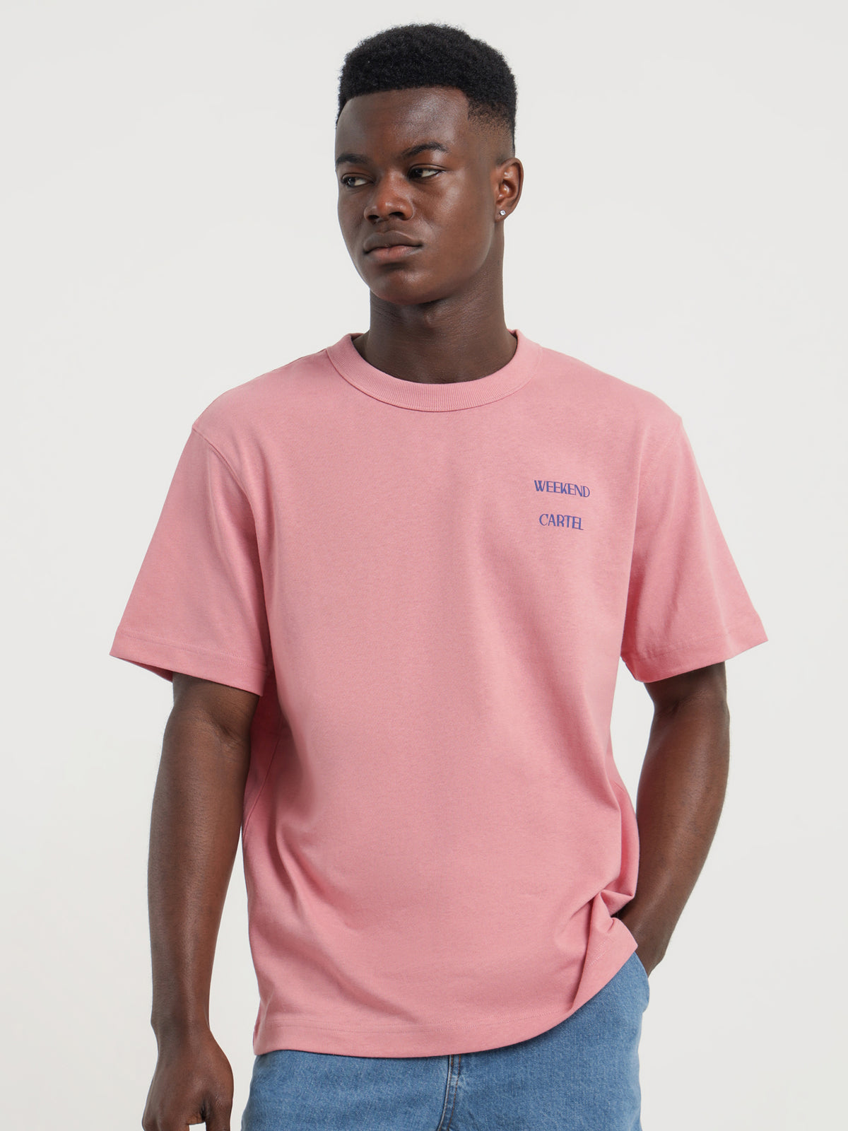 Cartel Logo T-Shirt in Taffy Pink