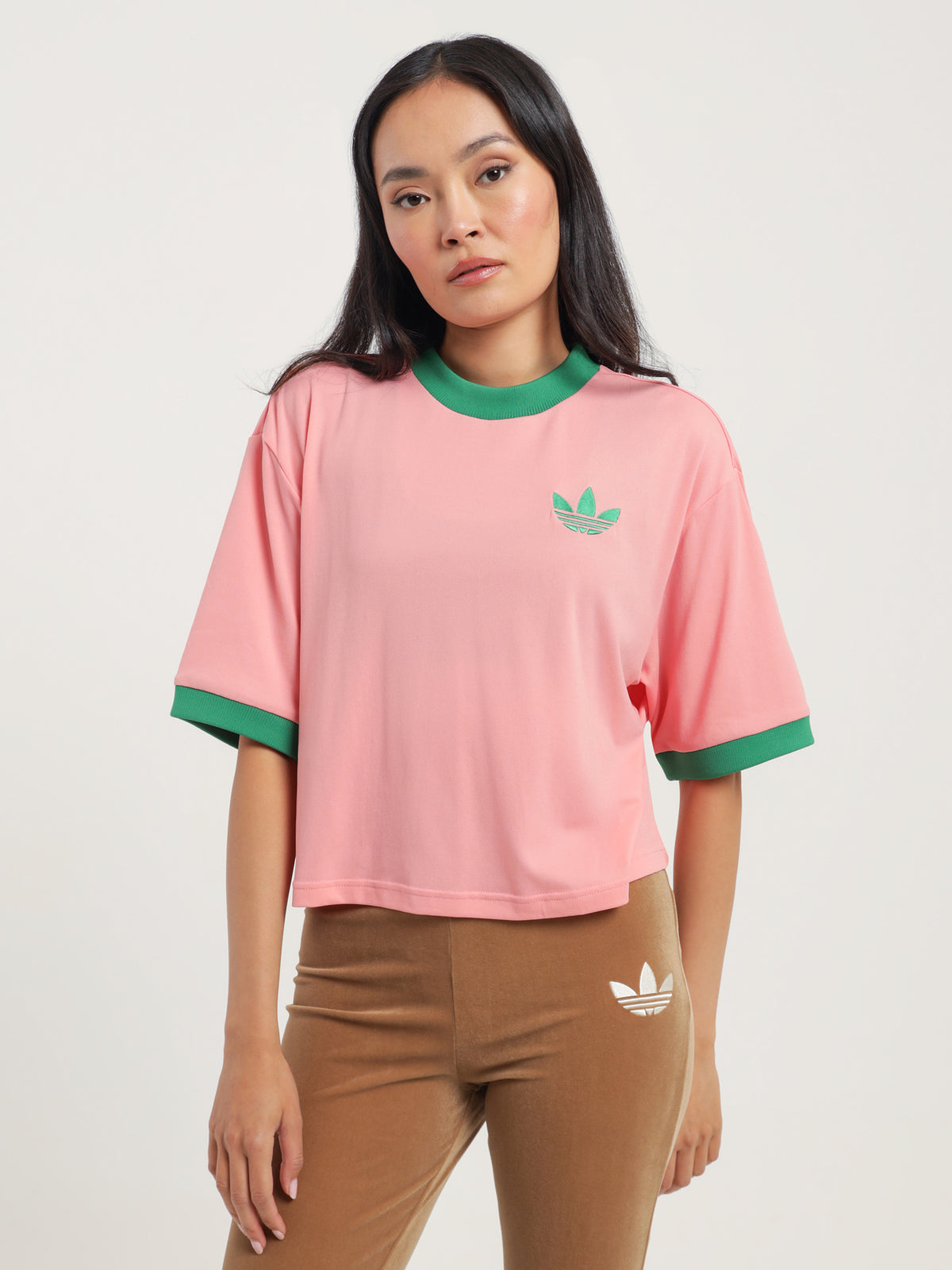 ADICOLOR 70s Heritage Now Oversized T-Shirt in Pink