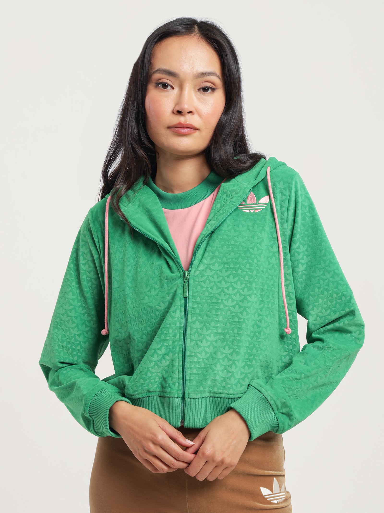 adidas velour jacket womens