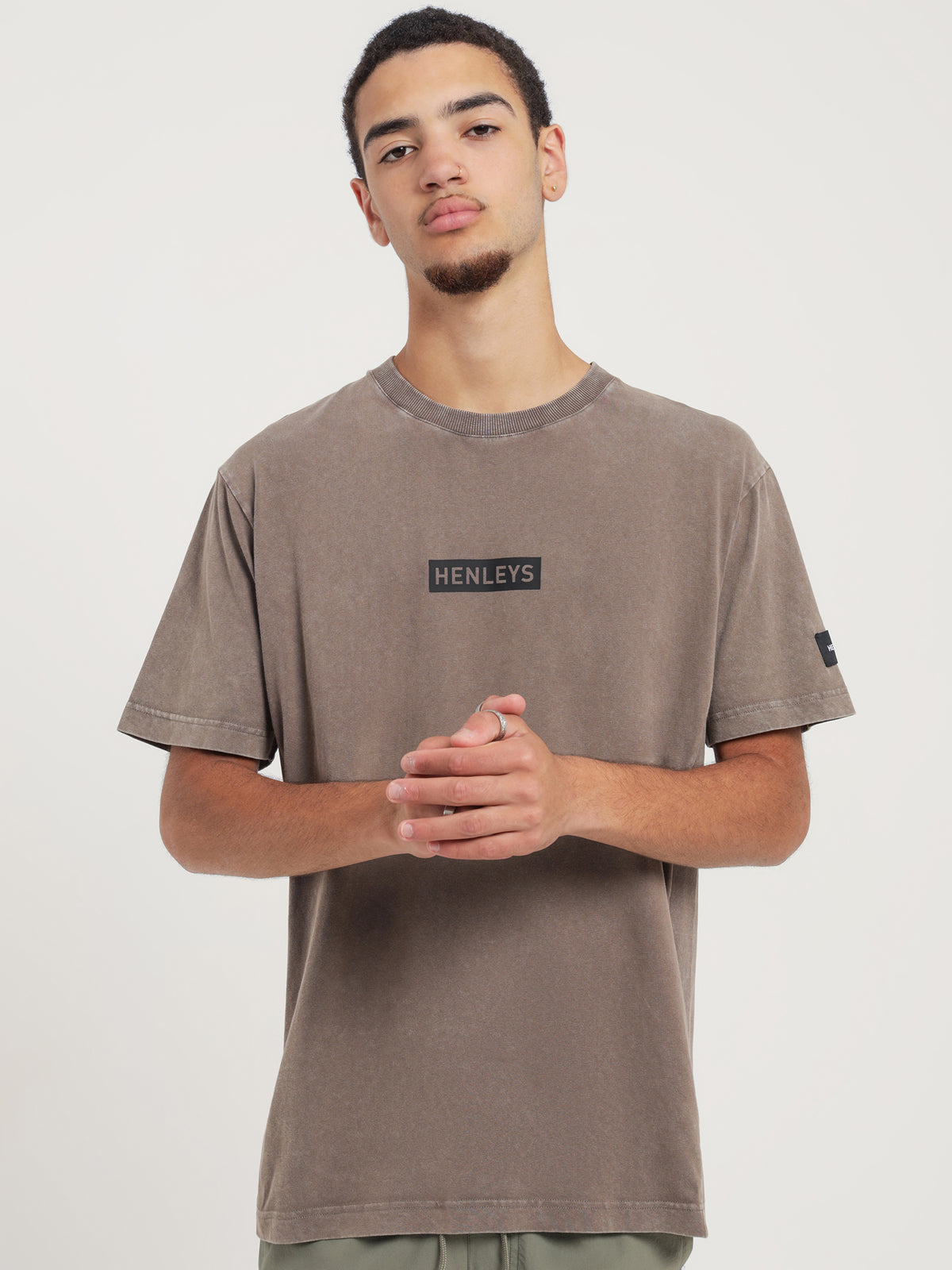 Micro Staple T-Shirt in Brown