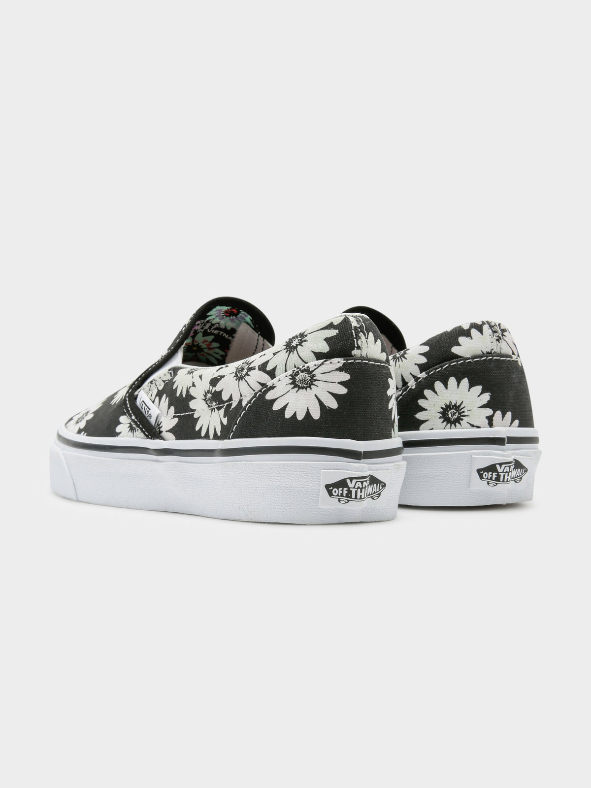 Womens Classic Slip On Sneakers in Peace Floral