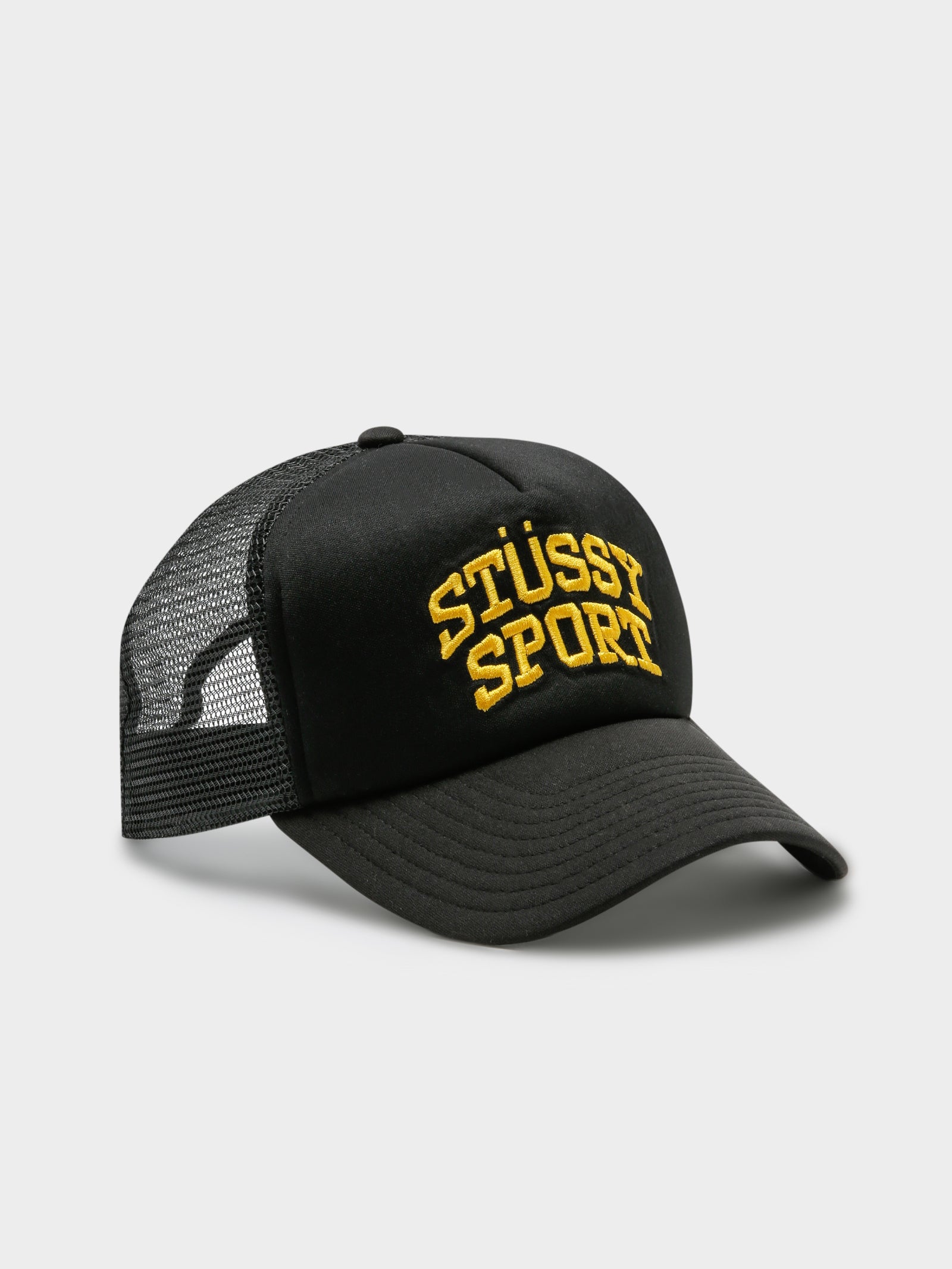 Stussy Sport Trucker Cap in Black - Glue Store