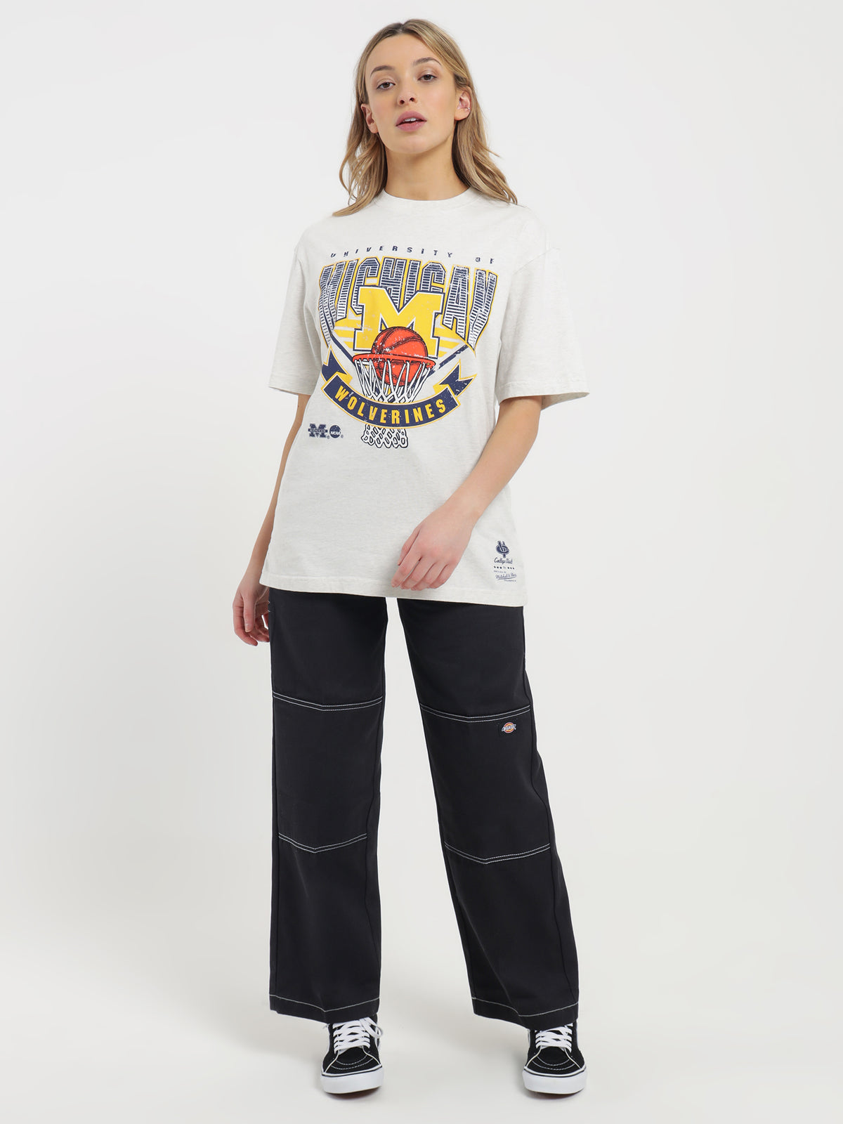 Off The Rim Michigan T-Shirt in White Marle