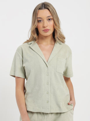Inka Terry Shirt in Eucalyptus