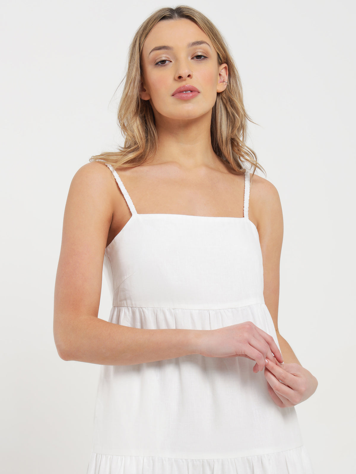 Austin Midi Dress in White
