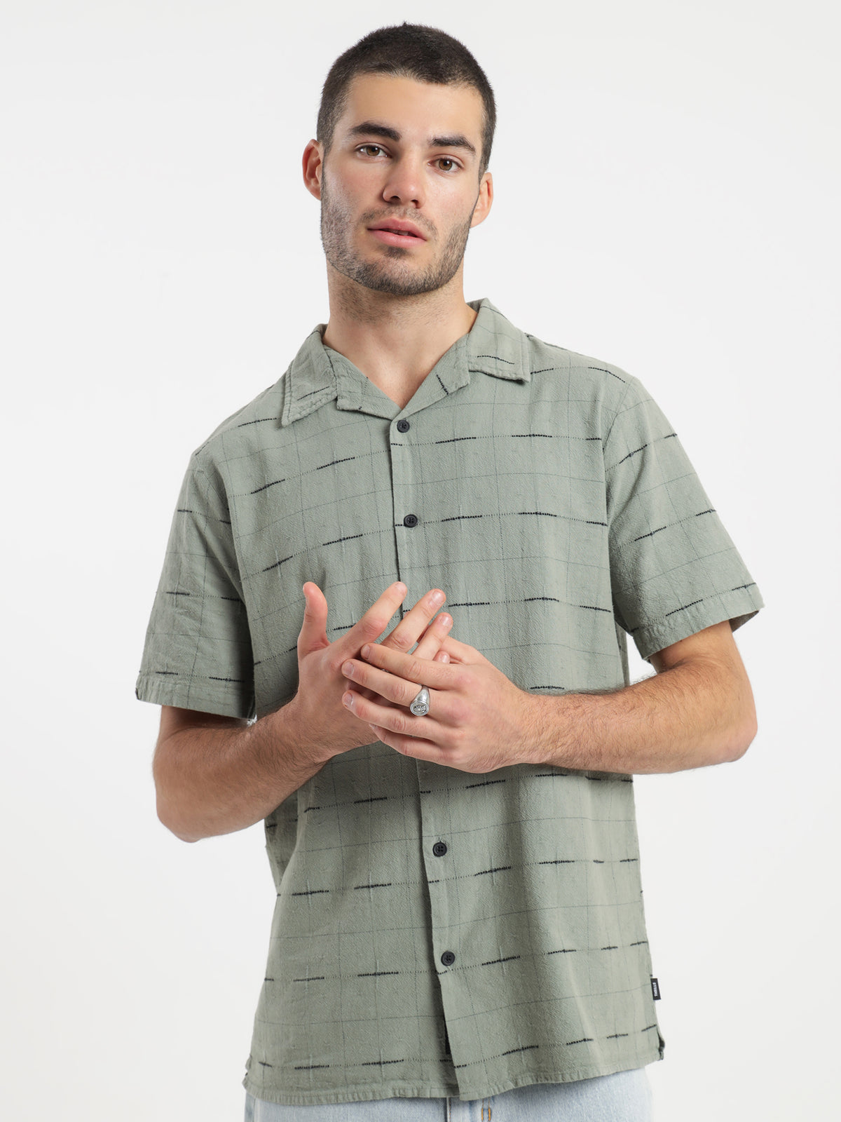 Enlightenment Bowling Shirt in Sea Glass