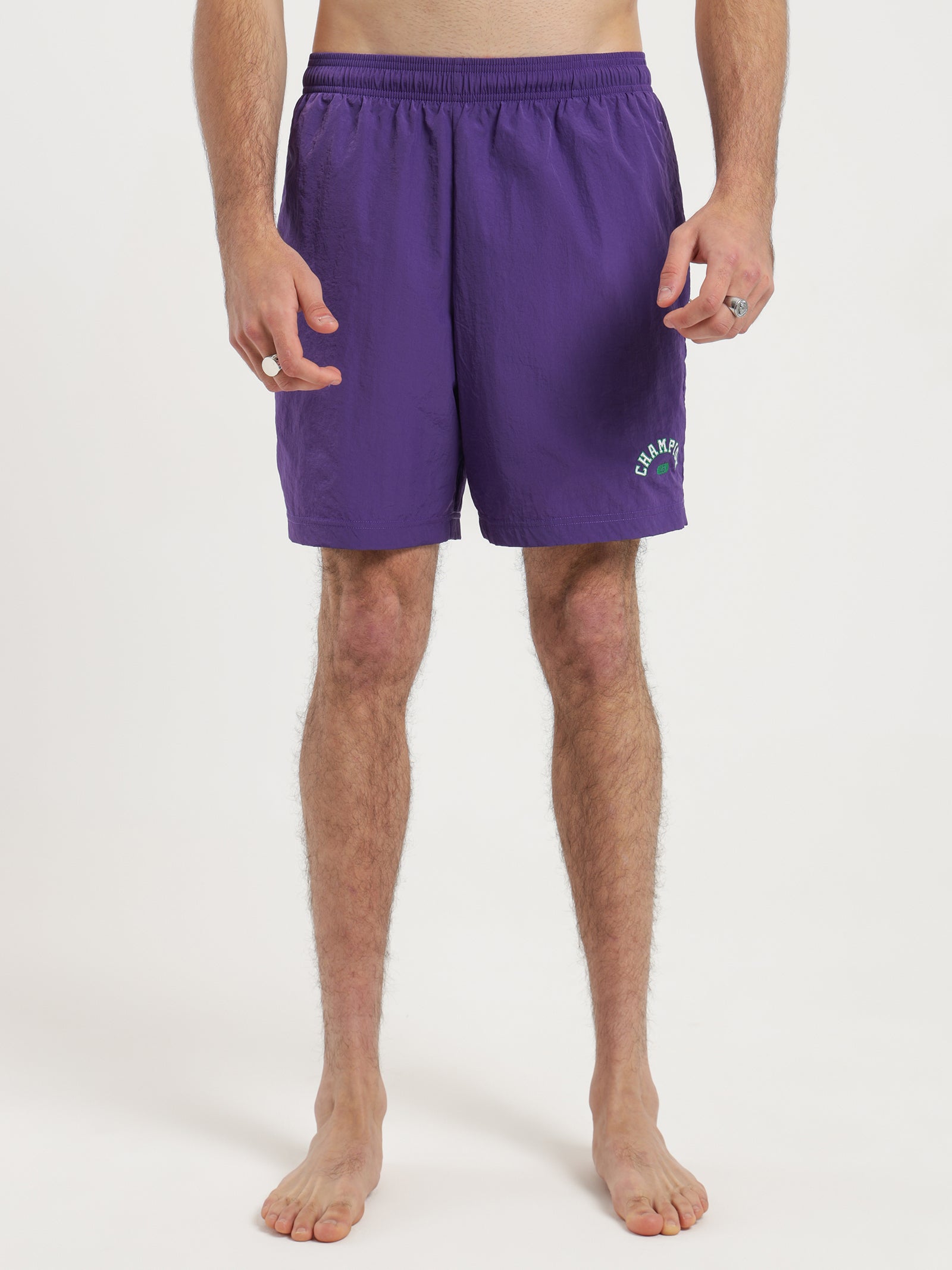 Bermuda Shorts Purple Champion Shorts Collegiate Nylon Swim Shorts