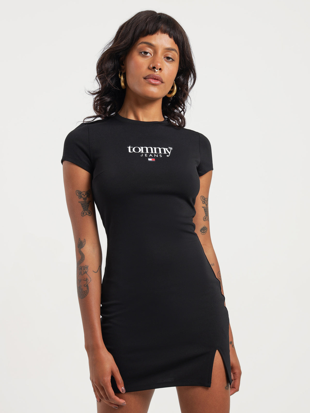 Tommy Hilfiger Essential Logo Bodycon Dress Black Tommy Hilfiger Essential Logo Bodycon Dress Black