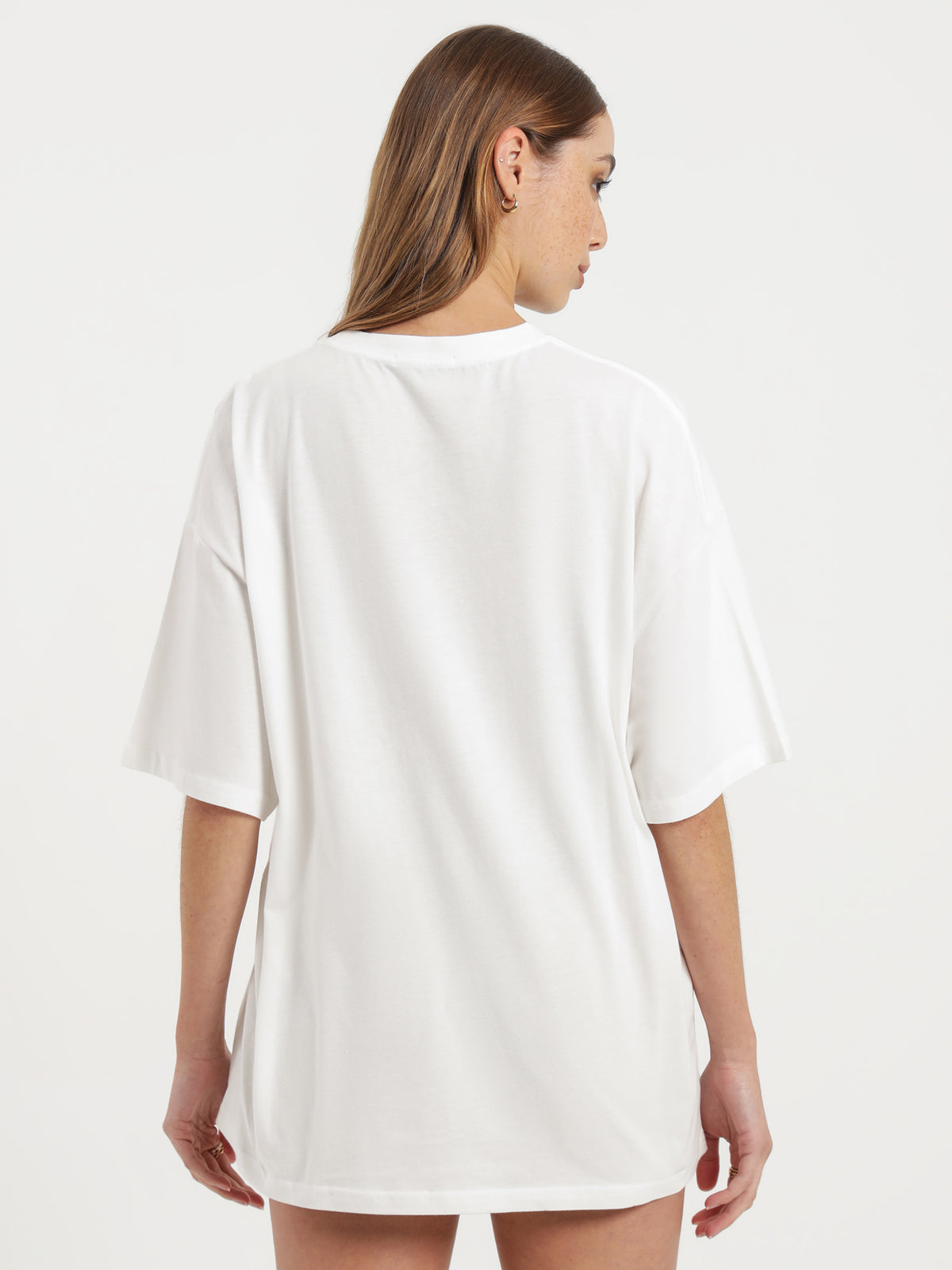 Beyond Originals Oversized T-Shirt in White &amp; Desert