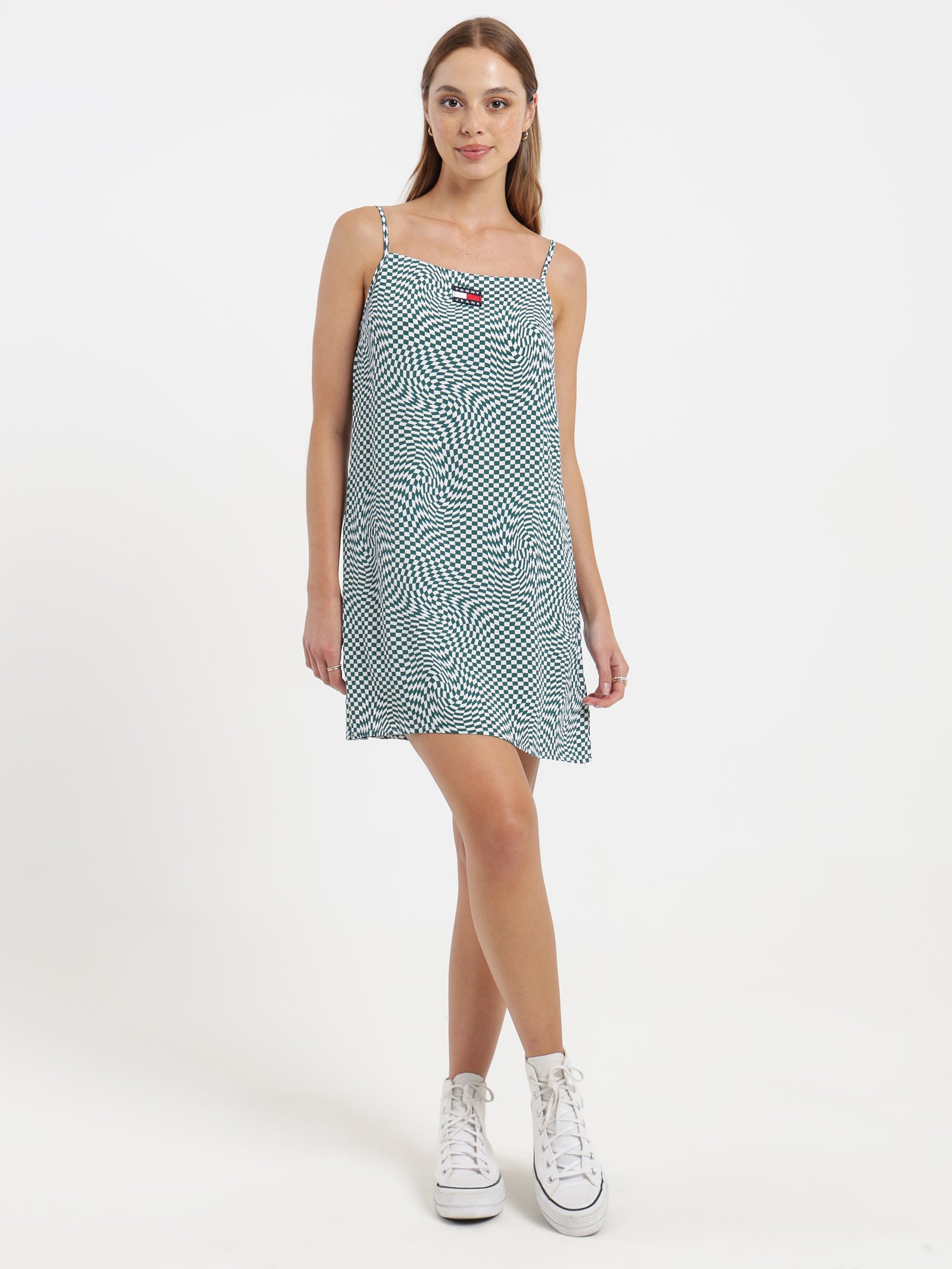 Checkerboard Mini Dress in Checker Print