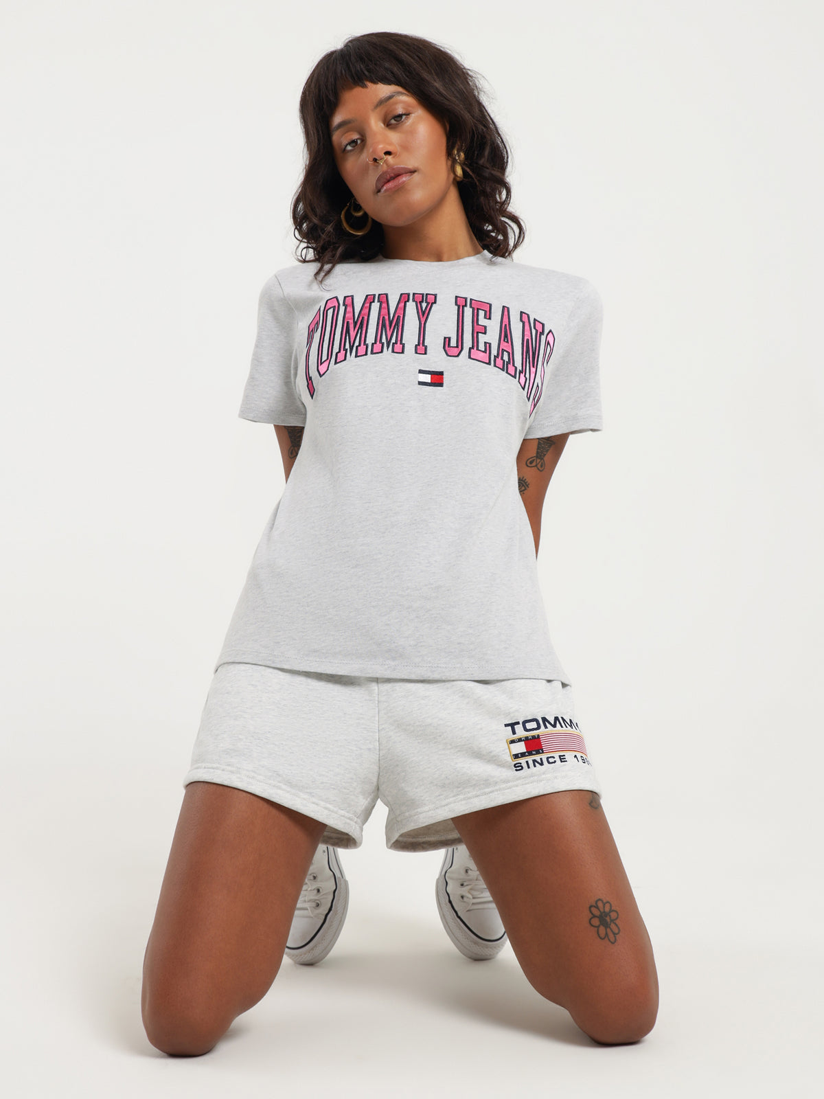 Heritage Athletic Terry Shorts in Silver Grey