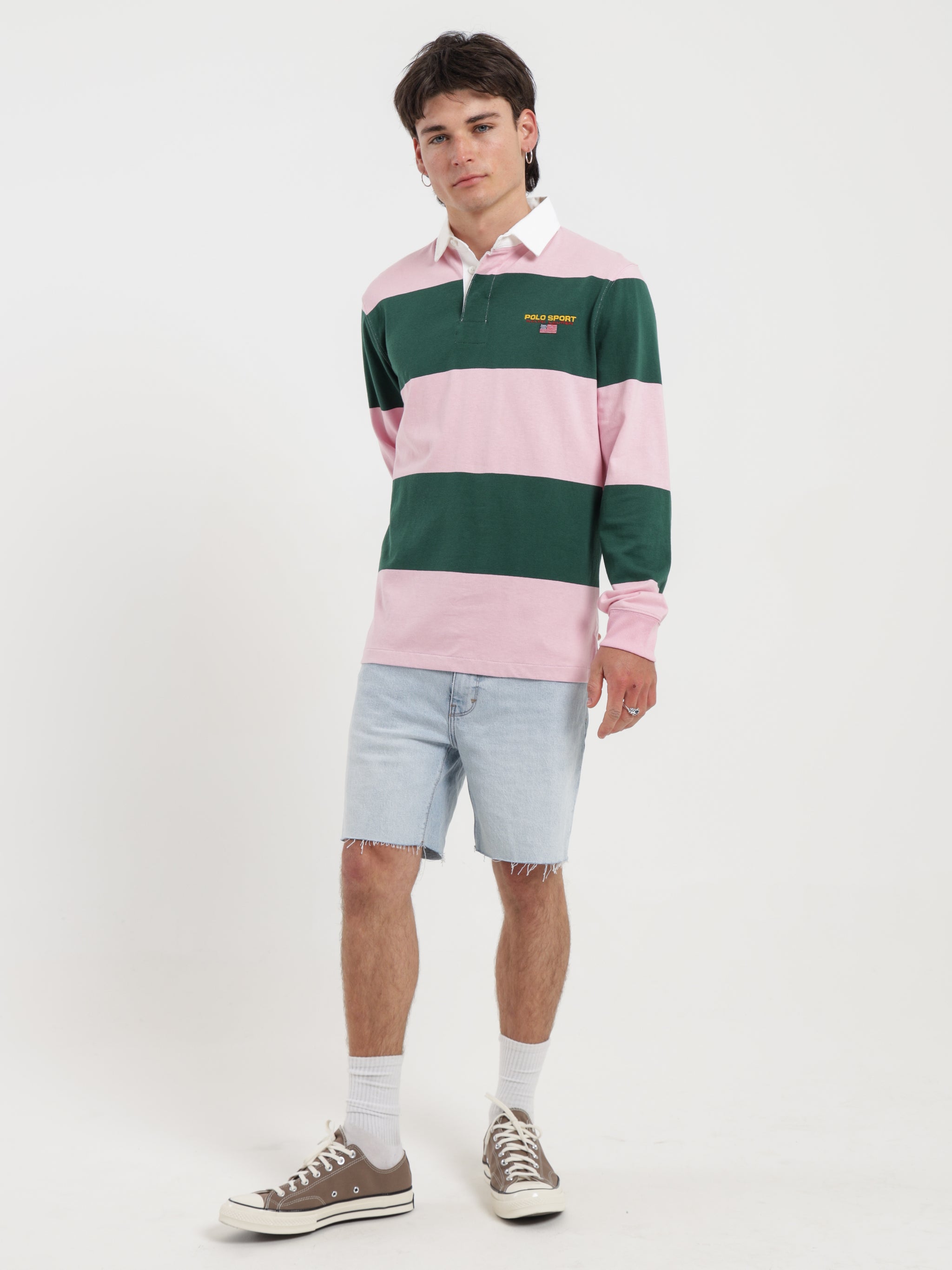 Polo Ralph Lauren Long Sleeve Rugby Shirt Pink | Glue Store