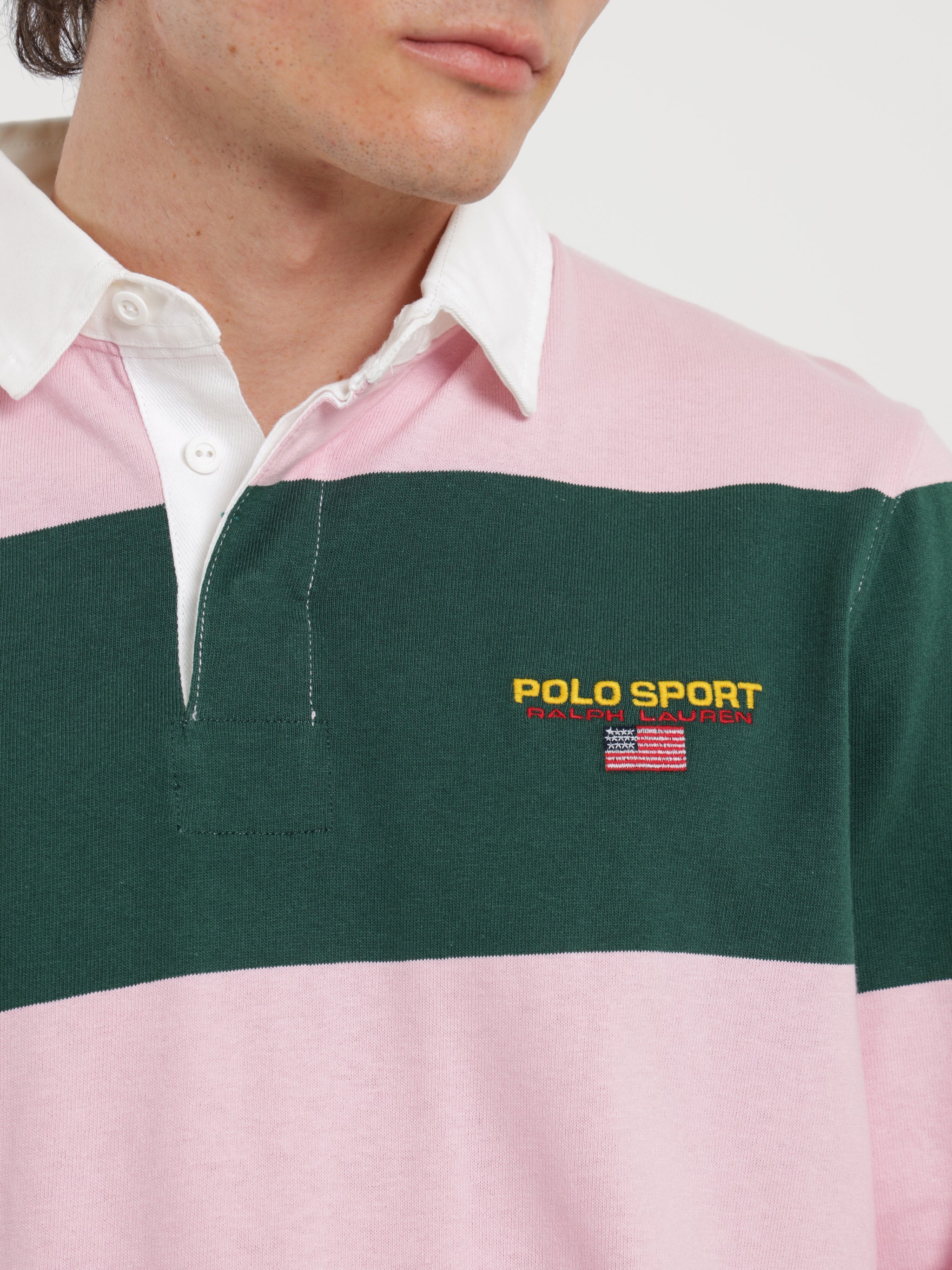Polo Ralph Lauren Long Sleeve Rugby Shirt Pink | Glue Store