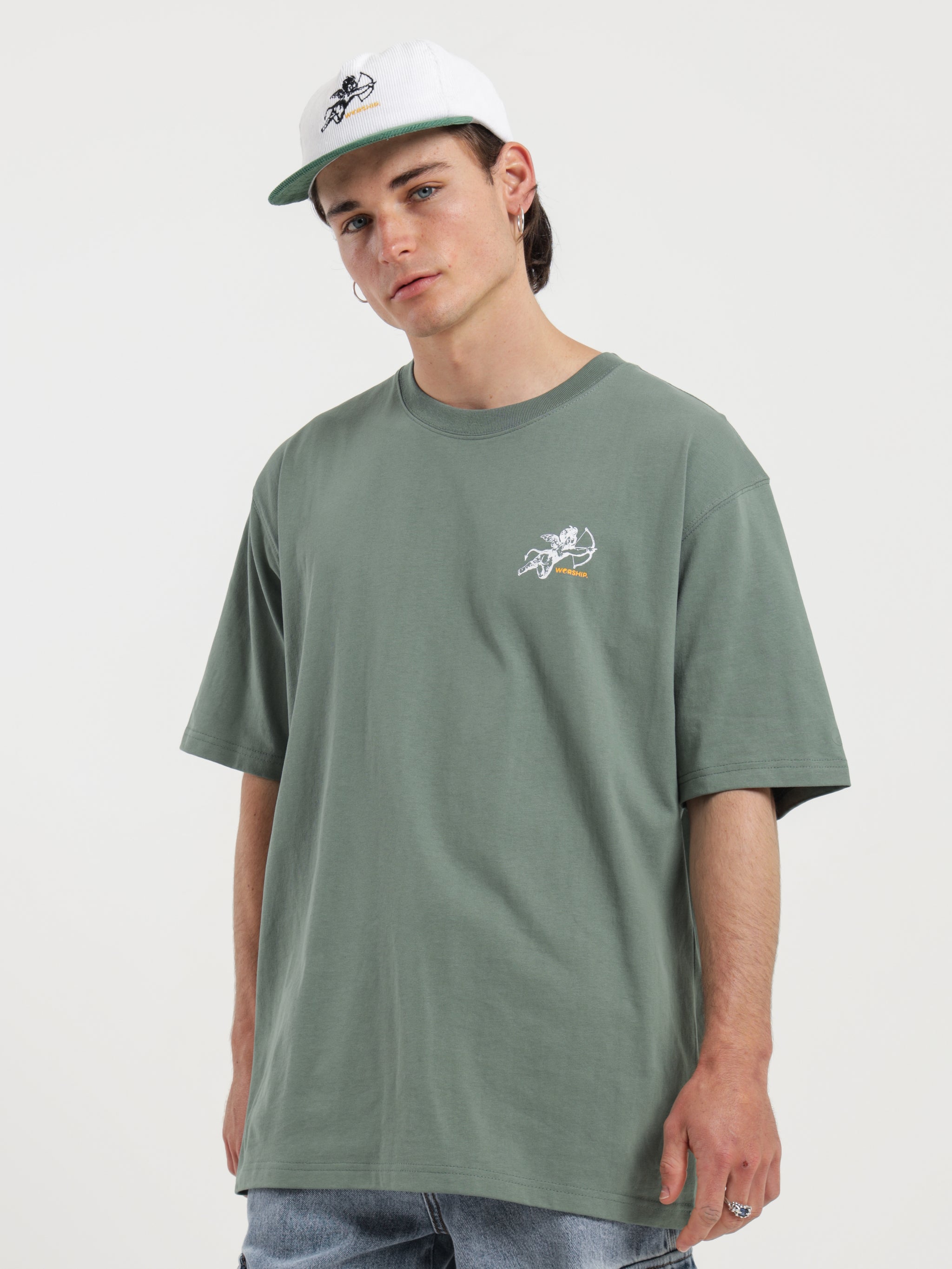 Cherub T-Shirt in Green - Glue Store