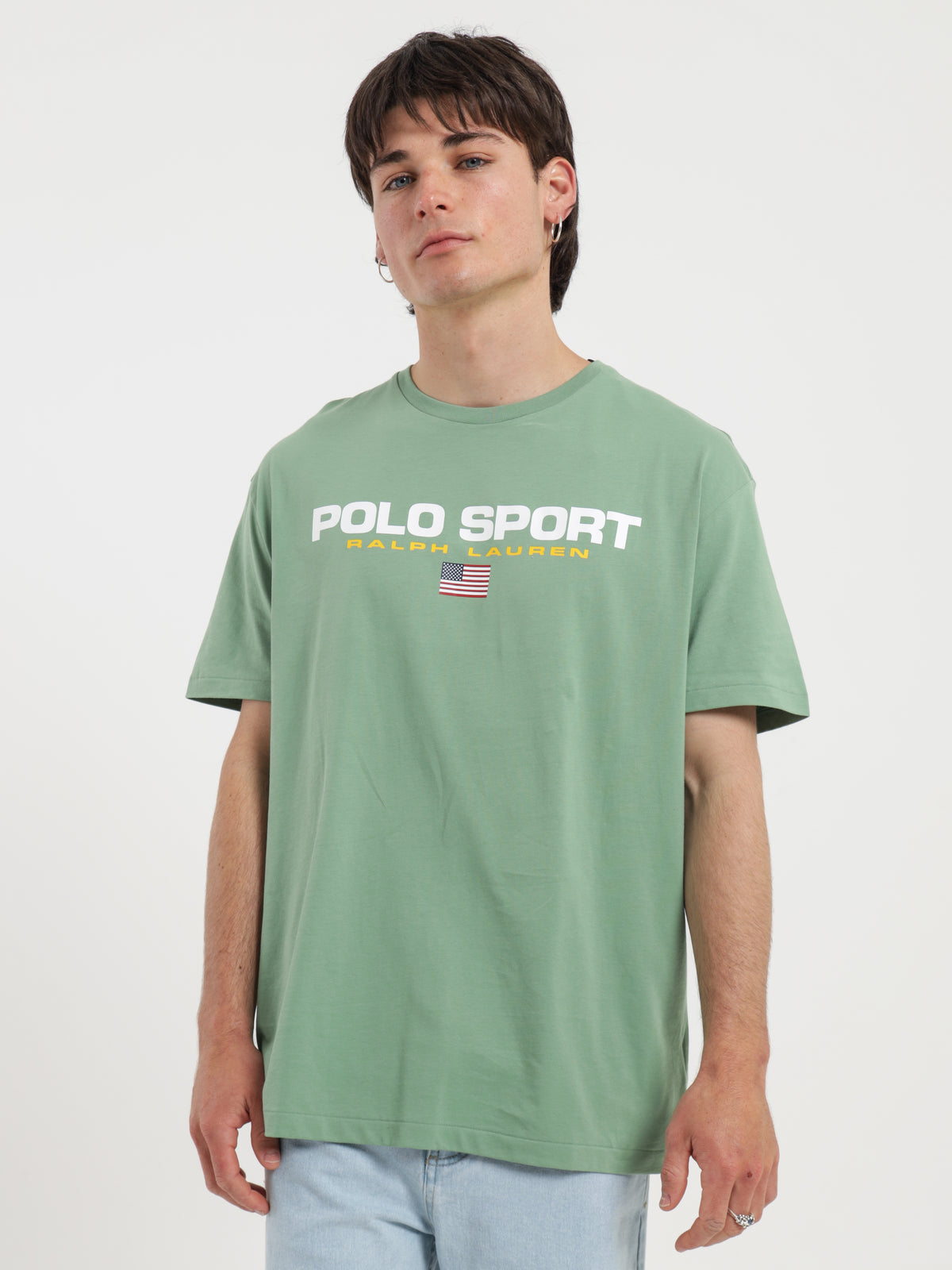 Sport Logo T-Shirt in Outback Green