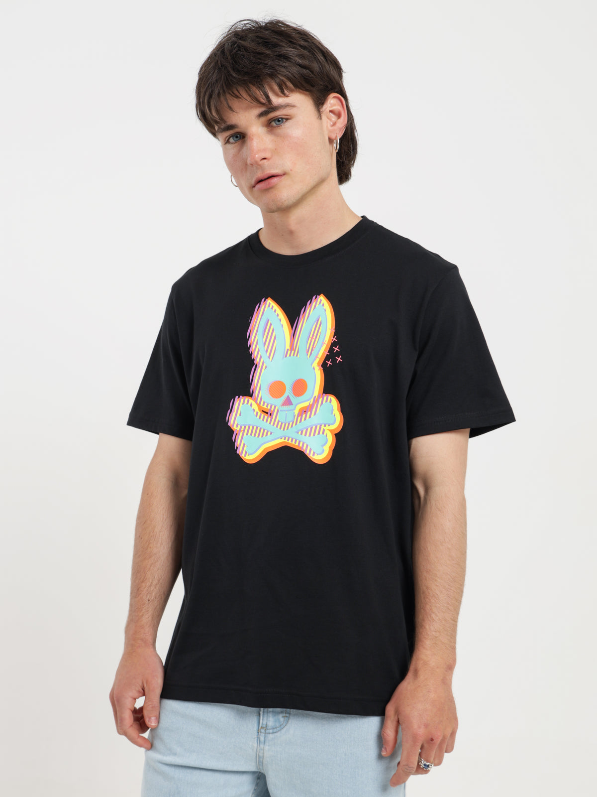 Ethan Deco Bunny T-Shirt in Black