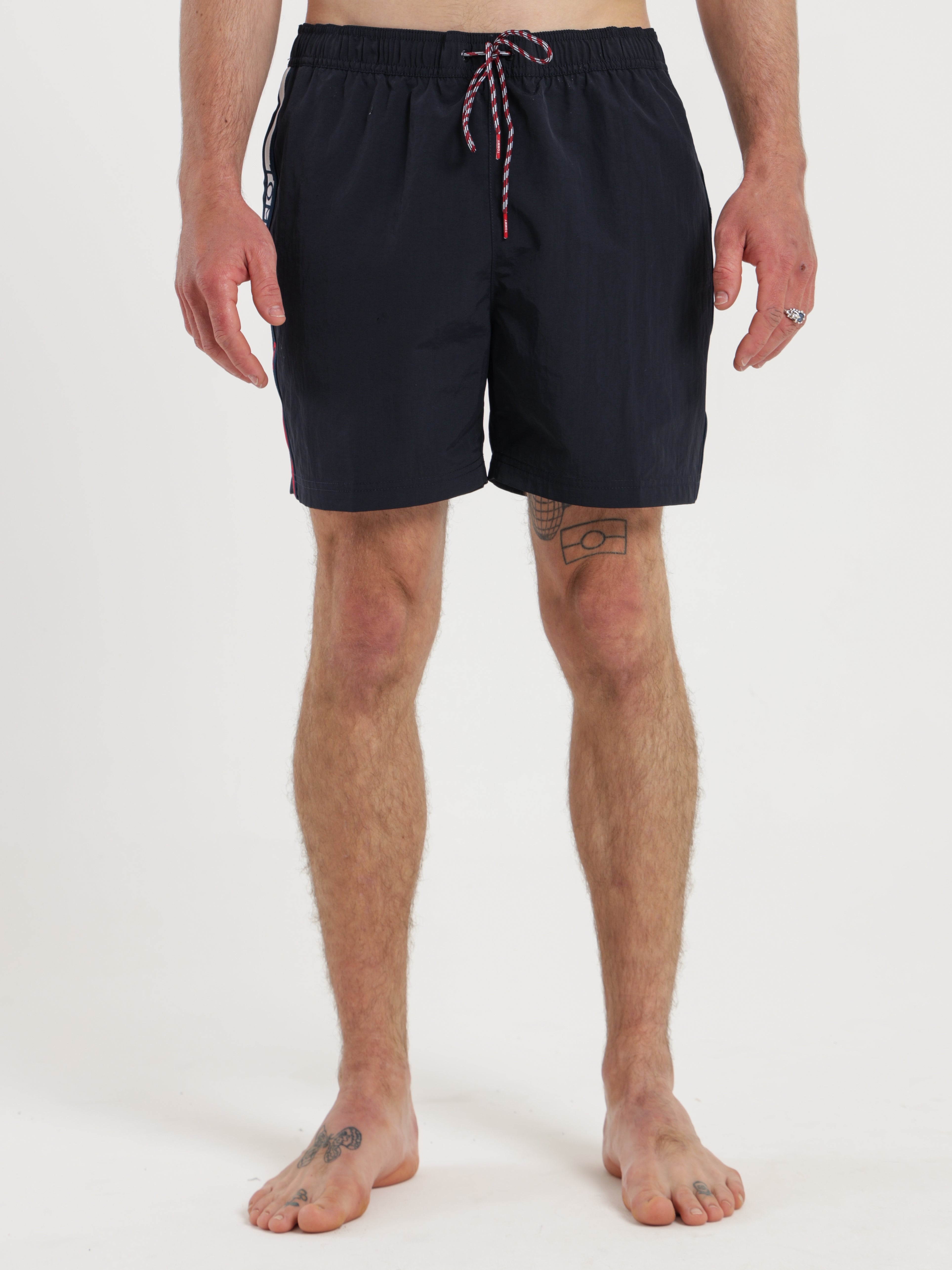 Logo Waist Mid-Length Swim Shorts