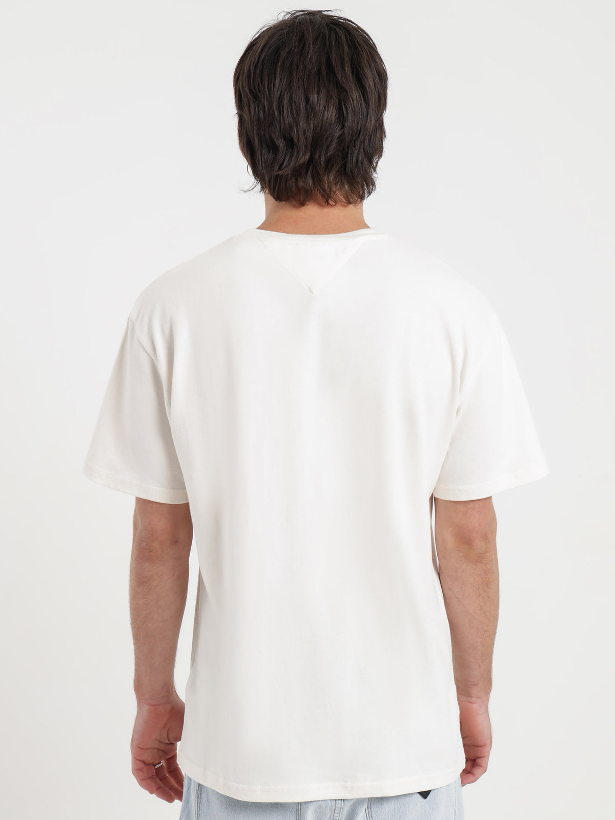 College Logo T-Shirt in Off White