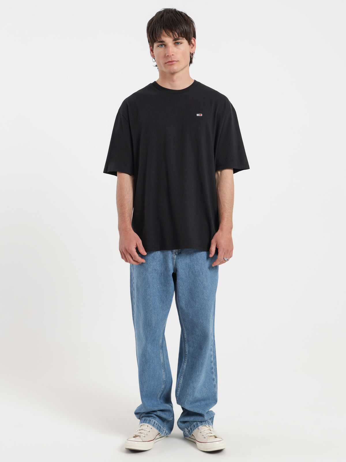 Essential Crew Neck Skate T-Shirt in Black