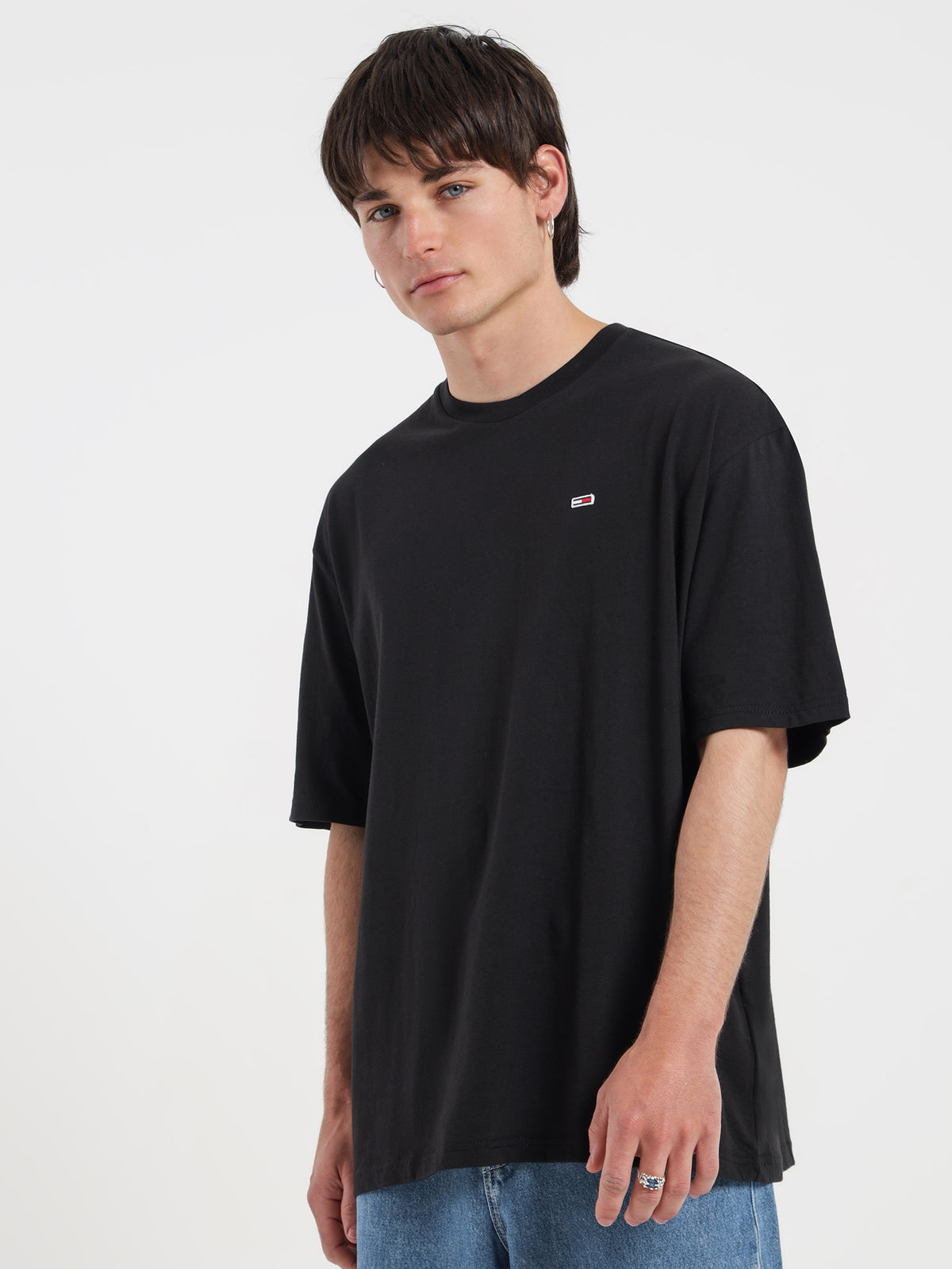 Essential Crew Neck Skate T-Shirt in Black