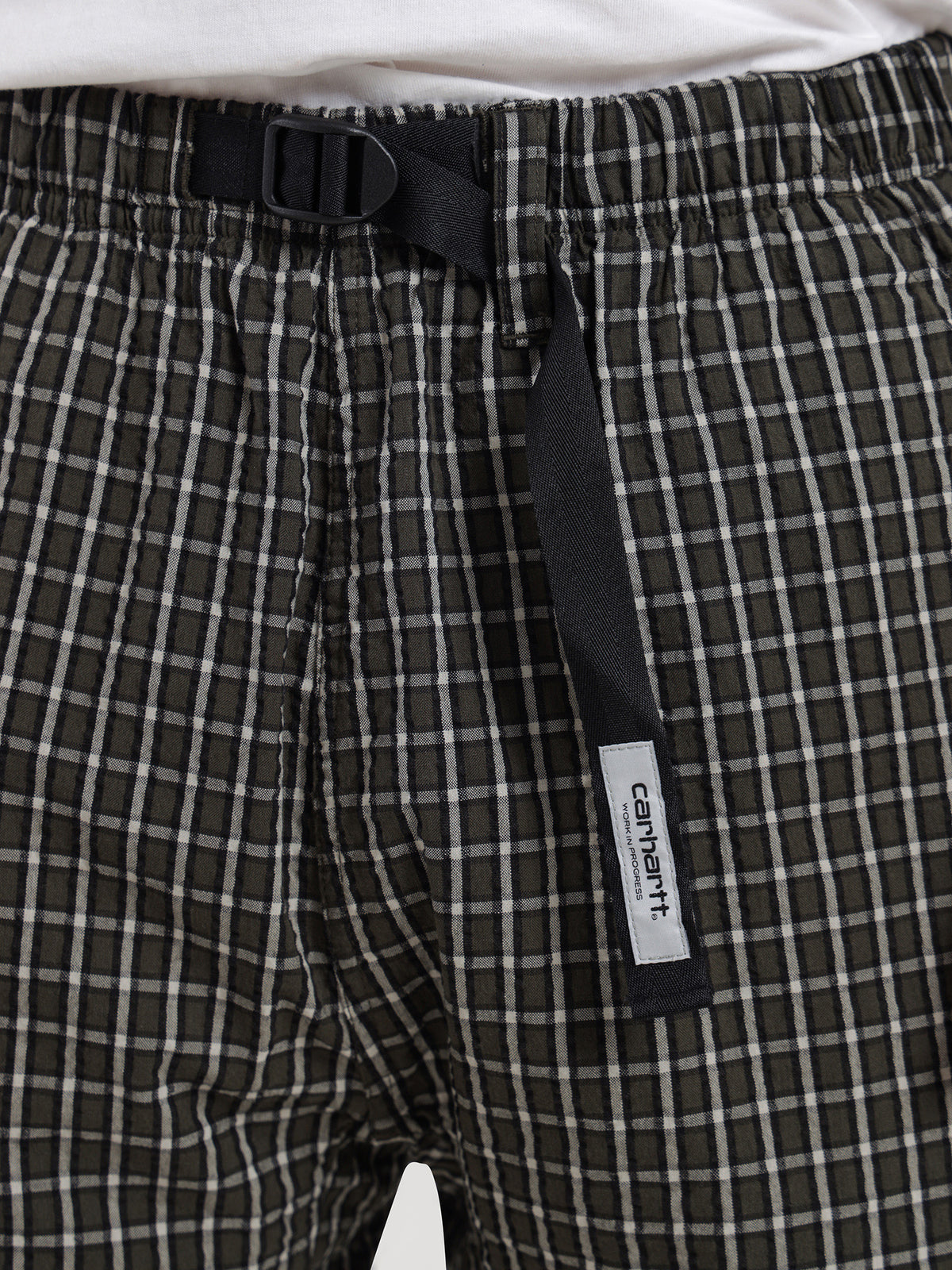 Dryden Check Shorts in Cypress Khaki