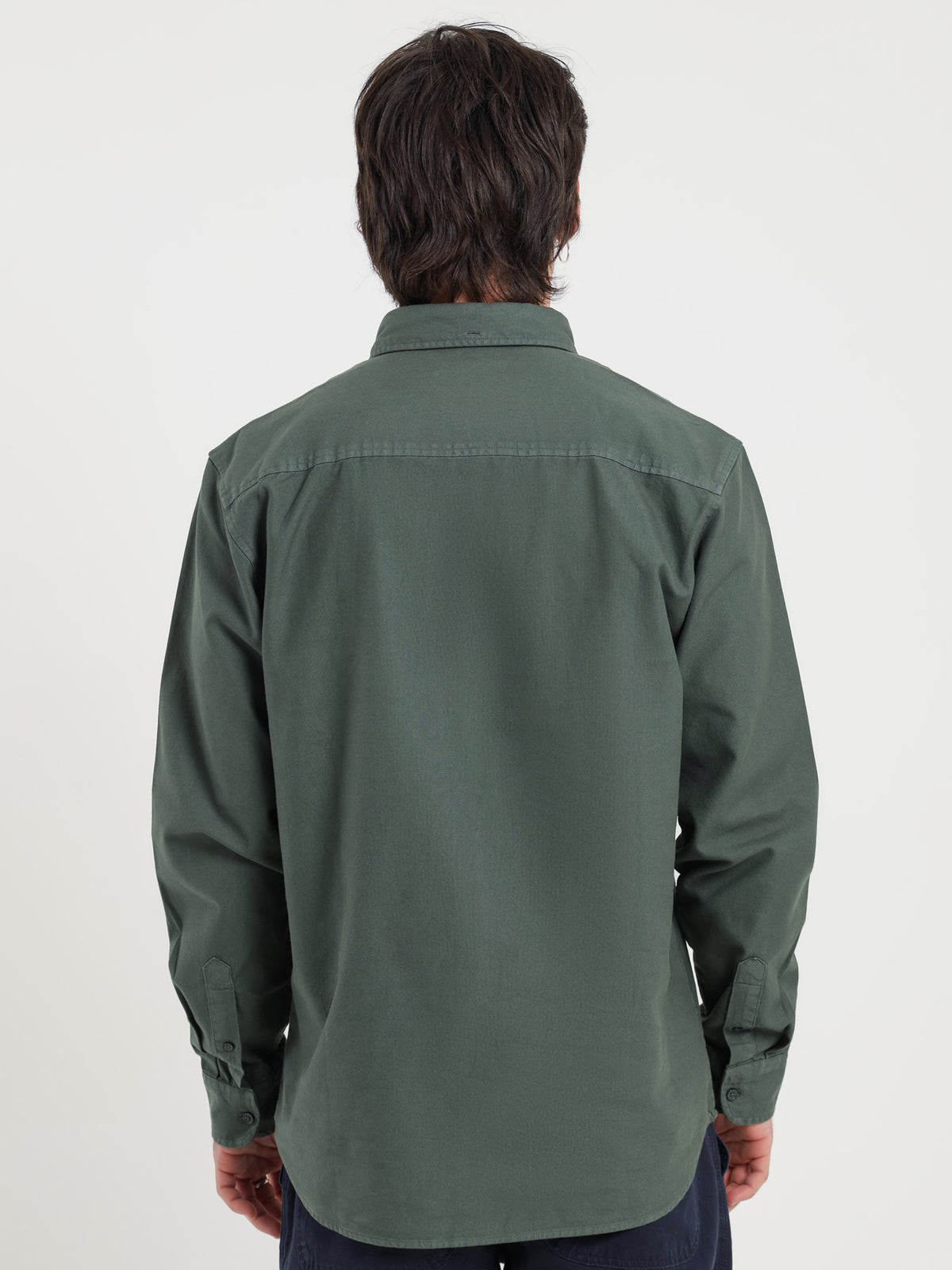 Long Sleeve Bolton Shirt in Green