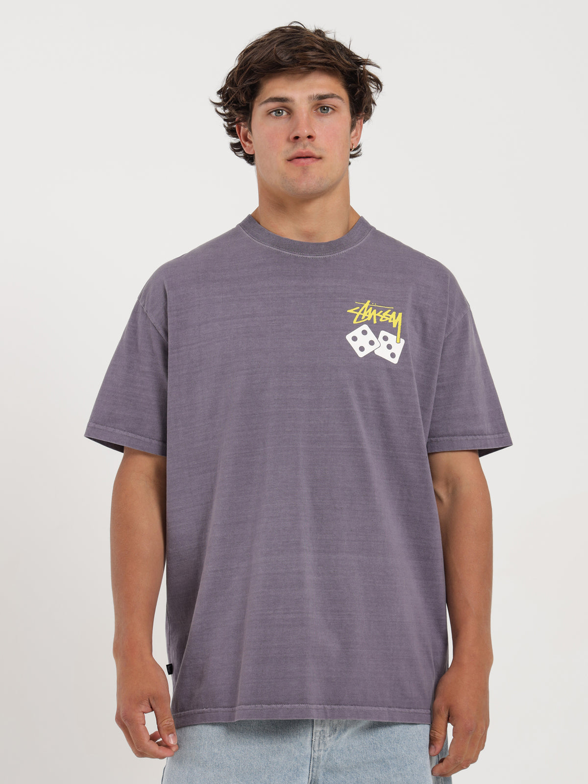 Colour Dice Heavyweight T-Shirt in Pigment Purple