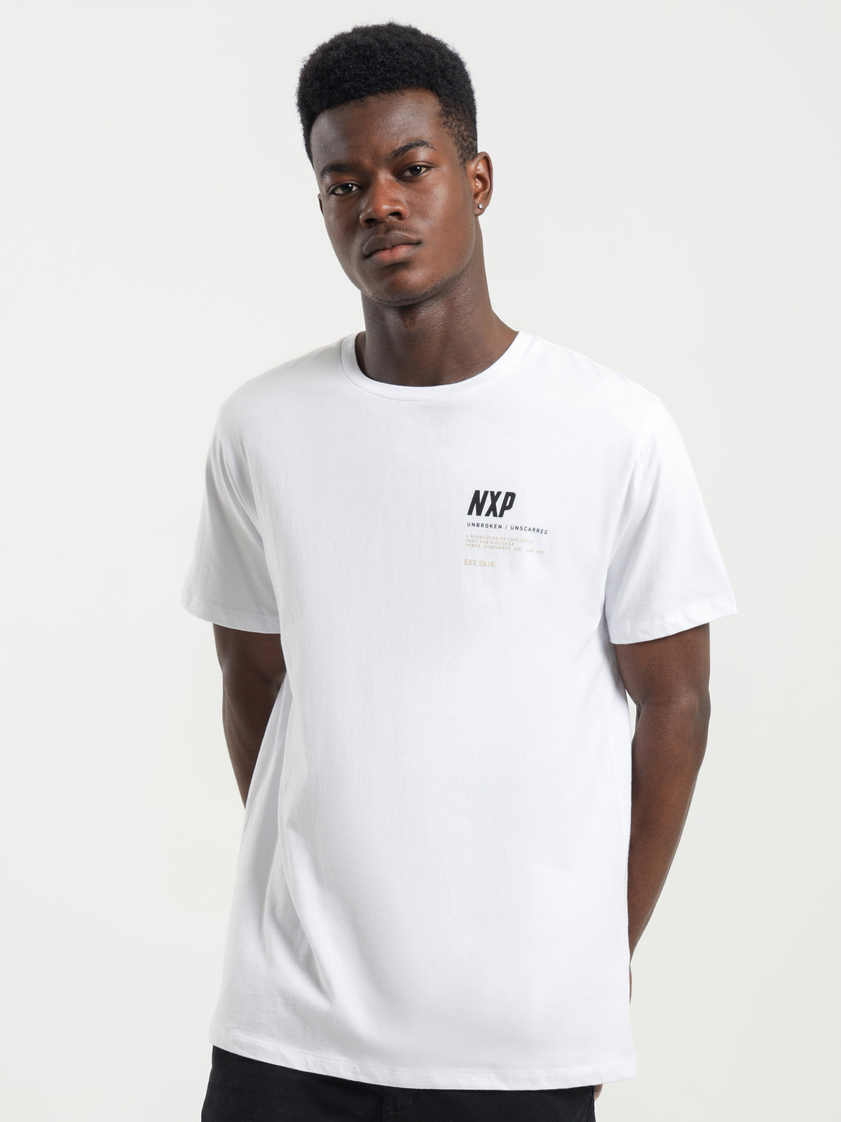 All Over Cape Back T-Shirt in White