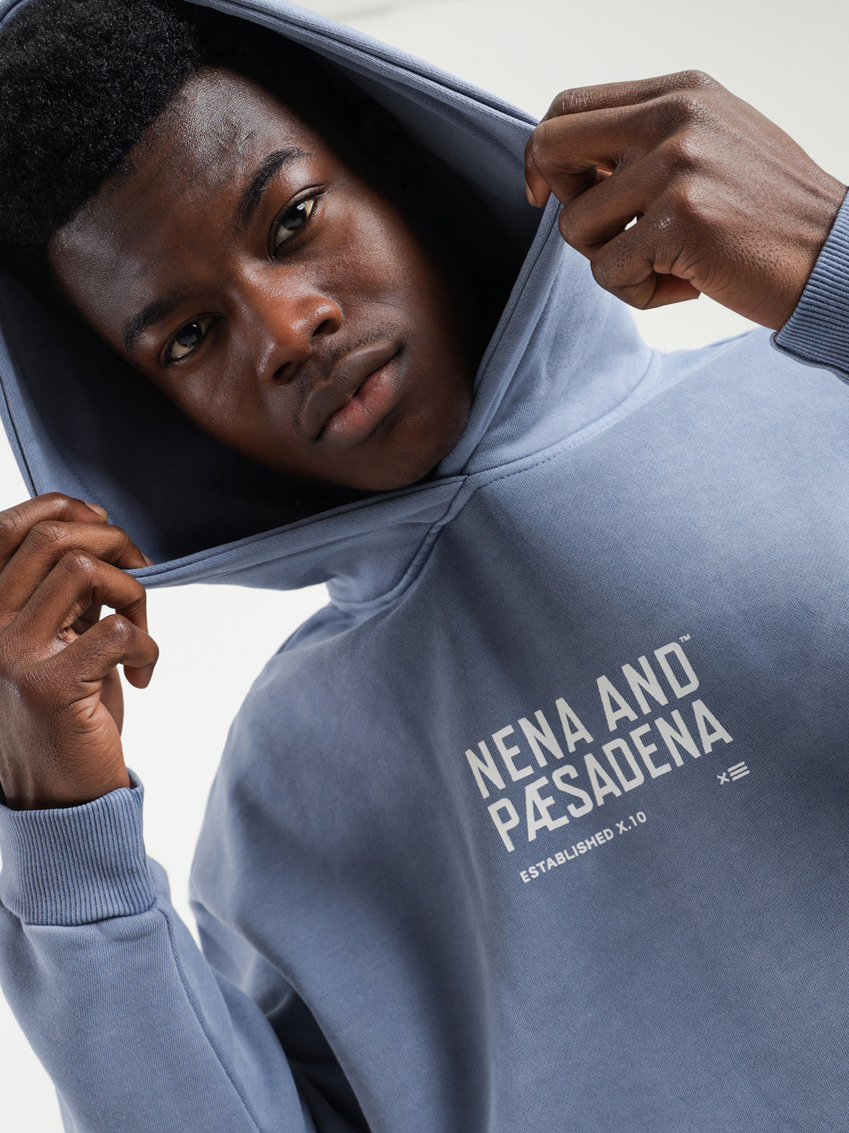 Invisible Relaxed Hoodie in Pigment Dusty Blue