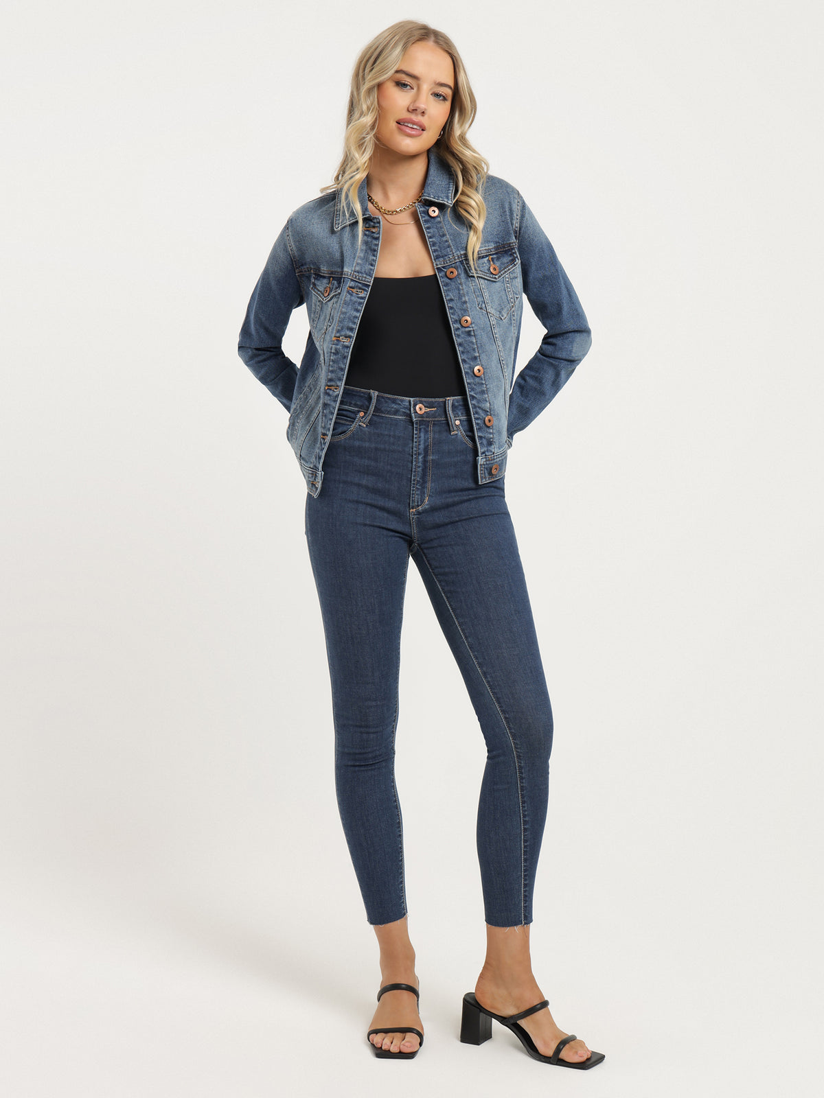 Articles Of Society High Lisa Skinny Jeans | Dark Medium Rinse