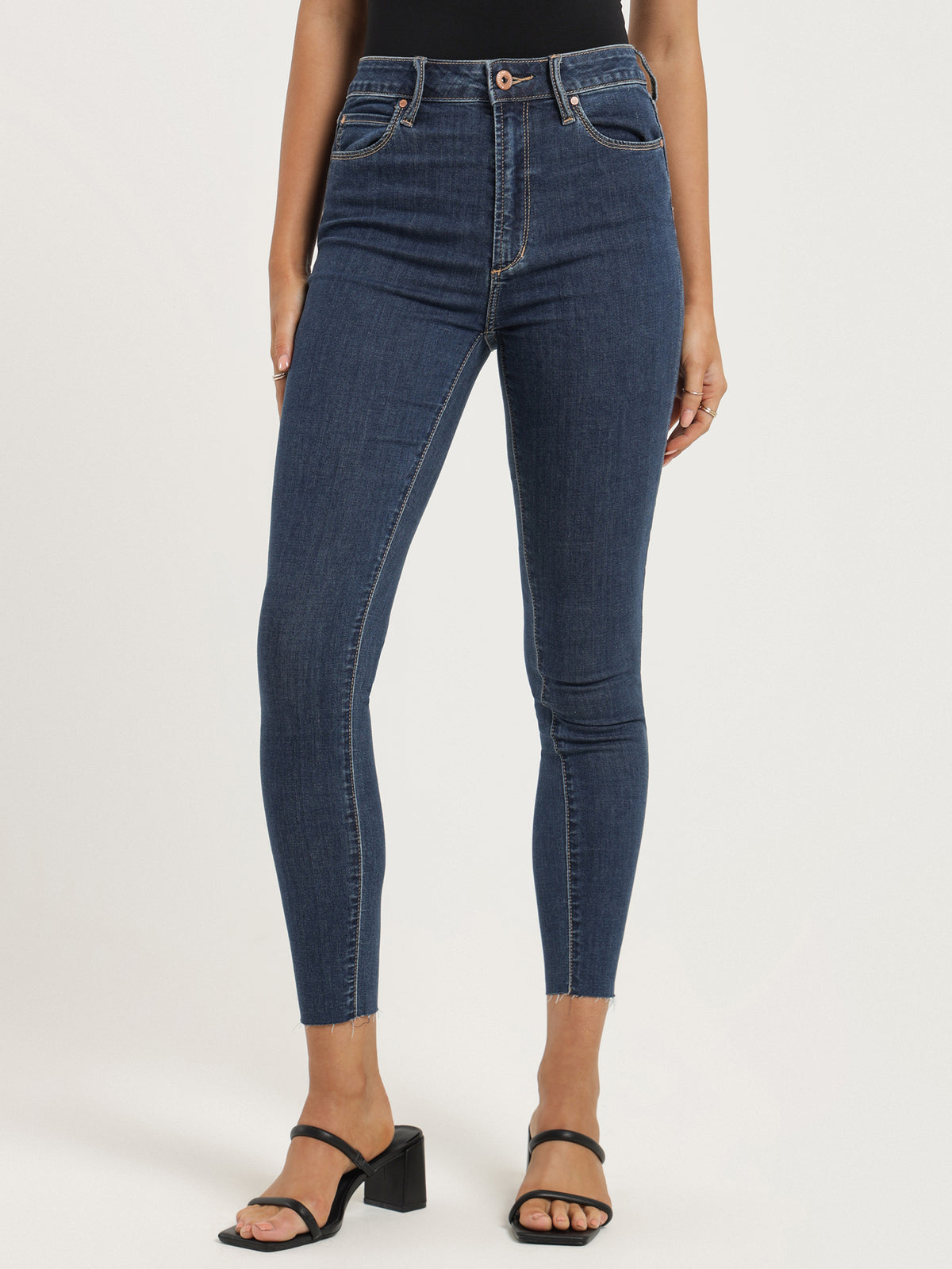 Articles Of Society High Lisa Skinny Jeans | Dark Medium Rinse