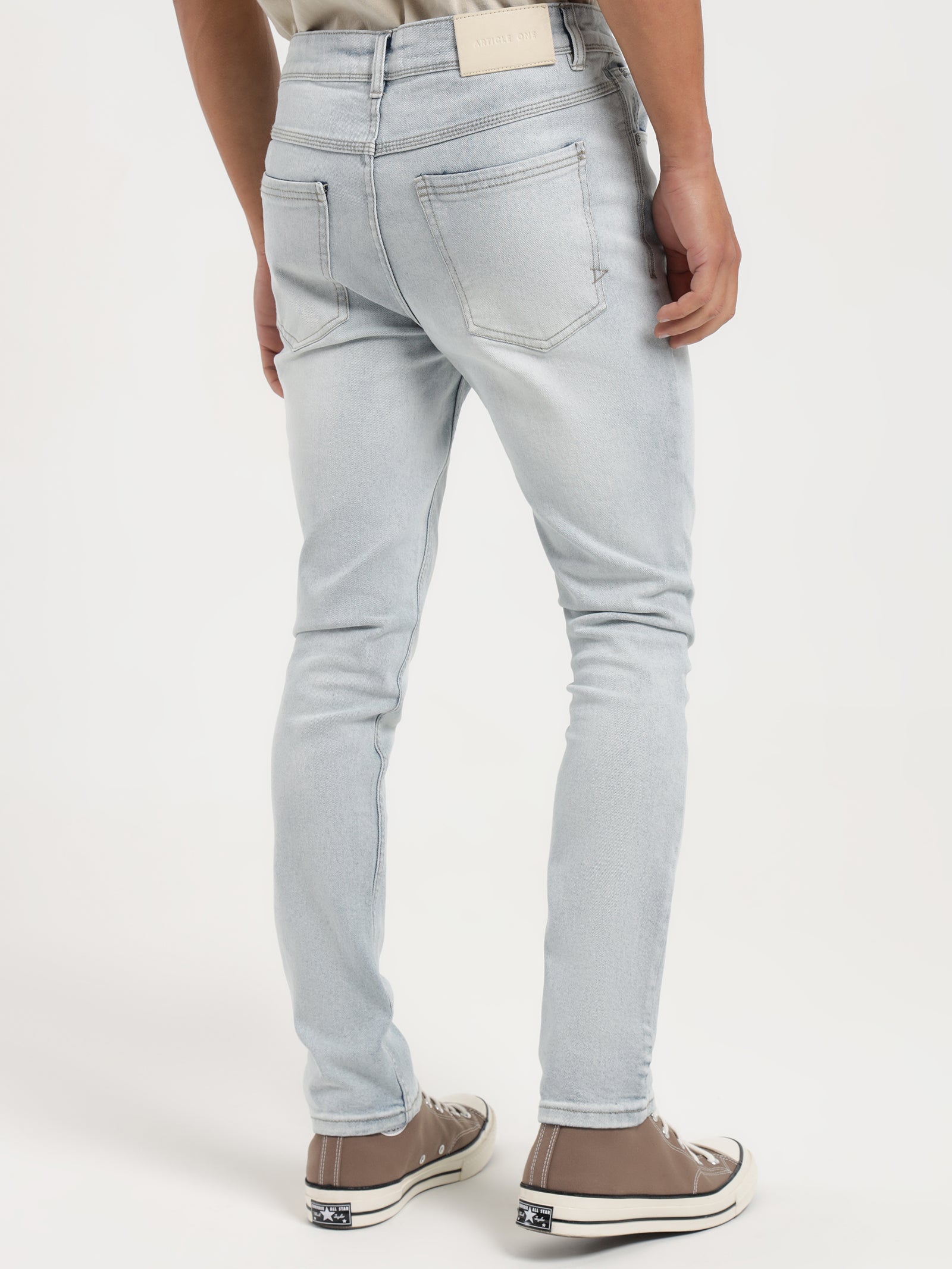 Zane Skinny Jeans in Blue - Glue Store