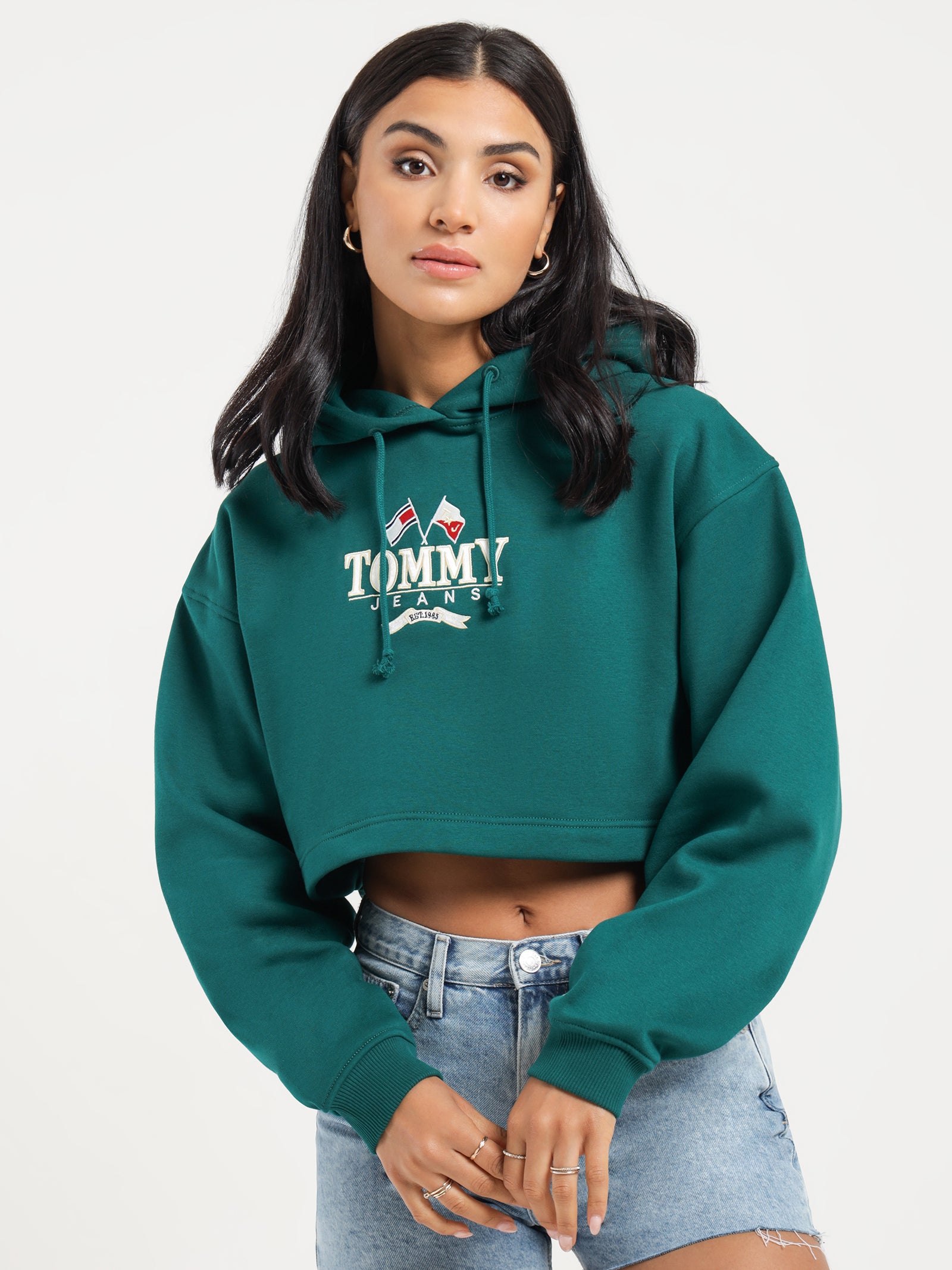 Super Cropped Logo Hoodie
