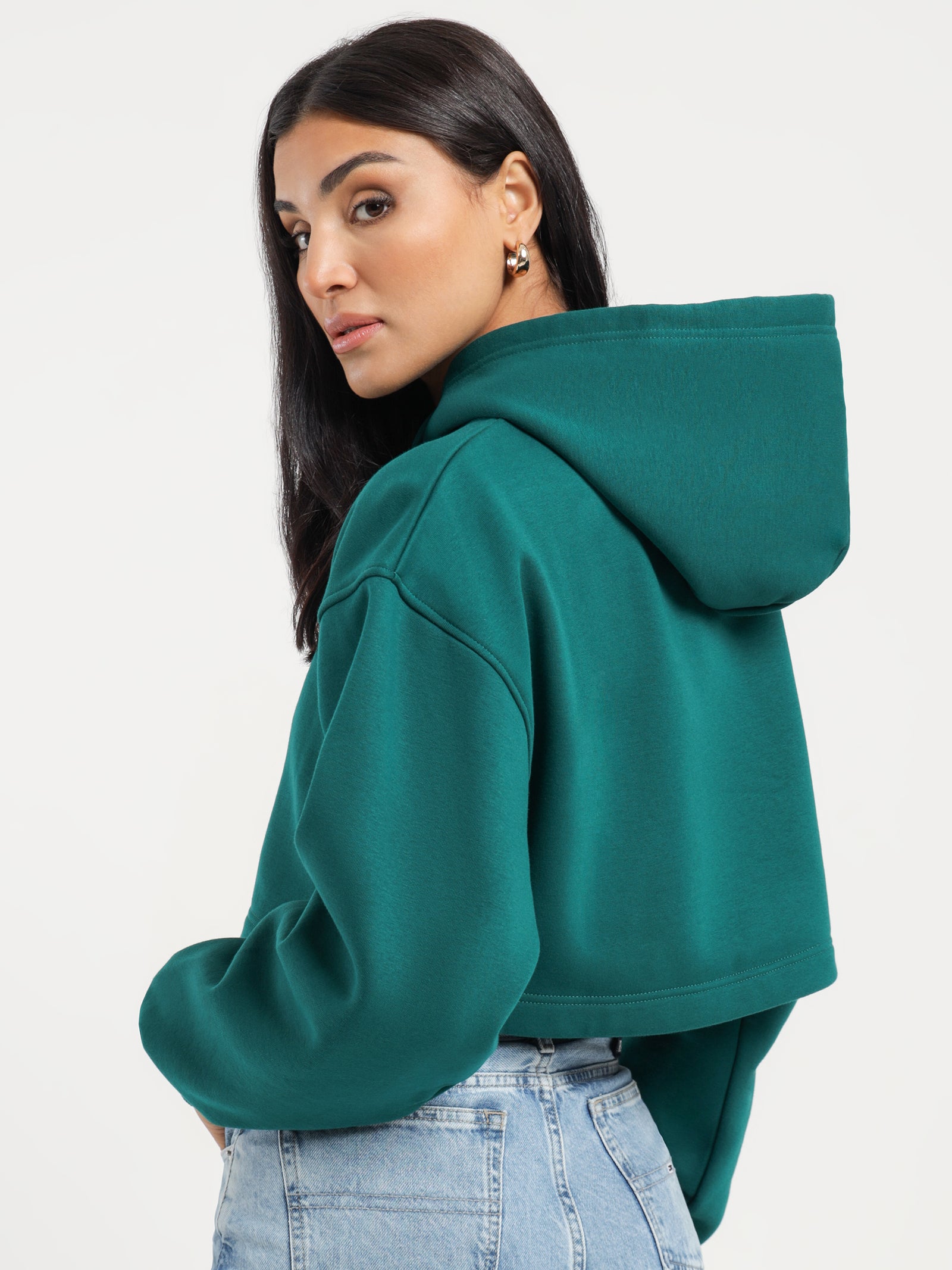 Super Cropped Logo Hoodie