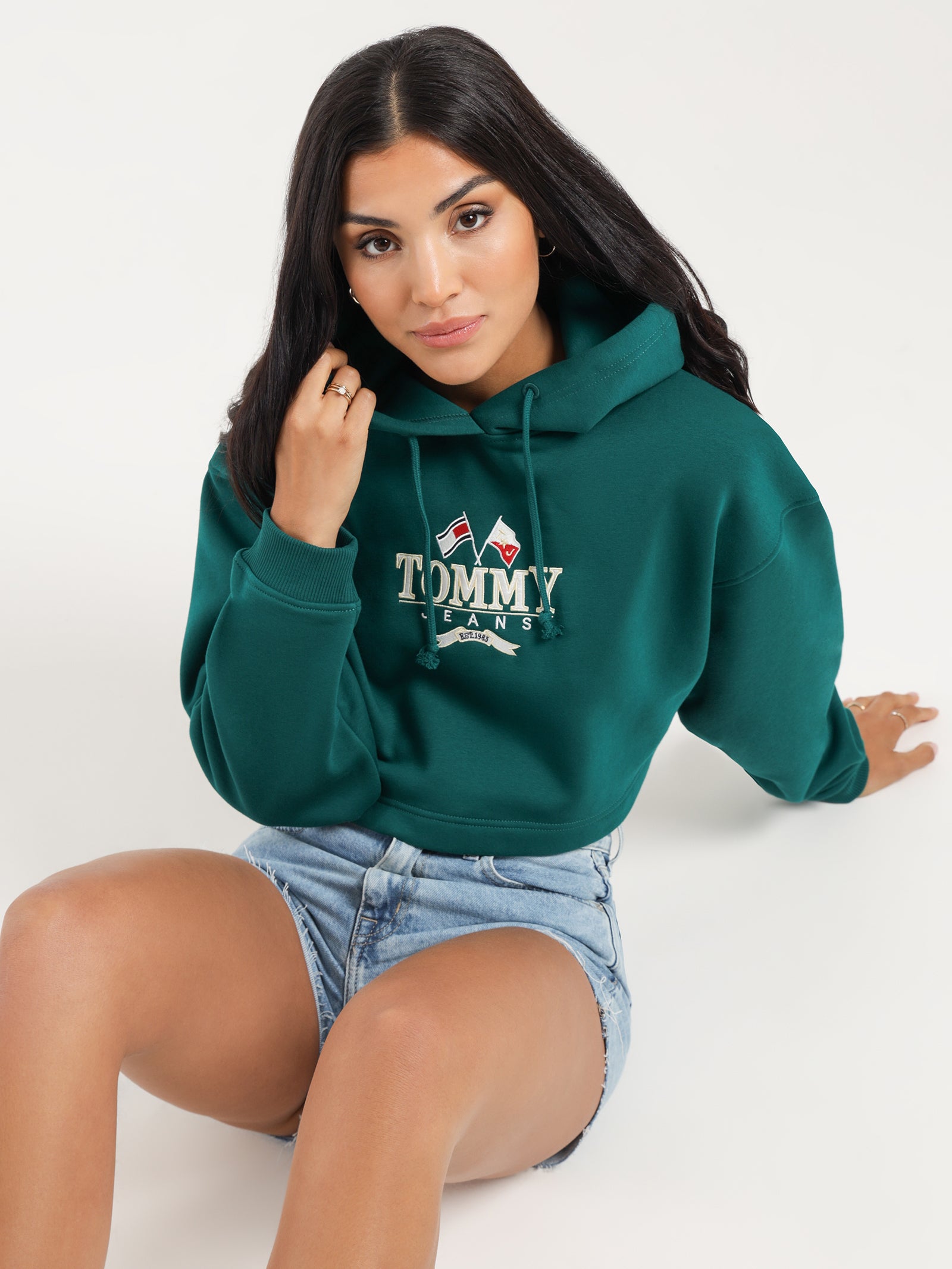 Super Cropped Logo Hoodie